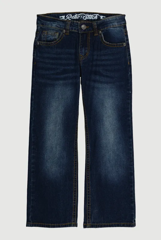 Boys Whiskered Straight Leg Jeans sold by Rainbow