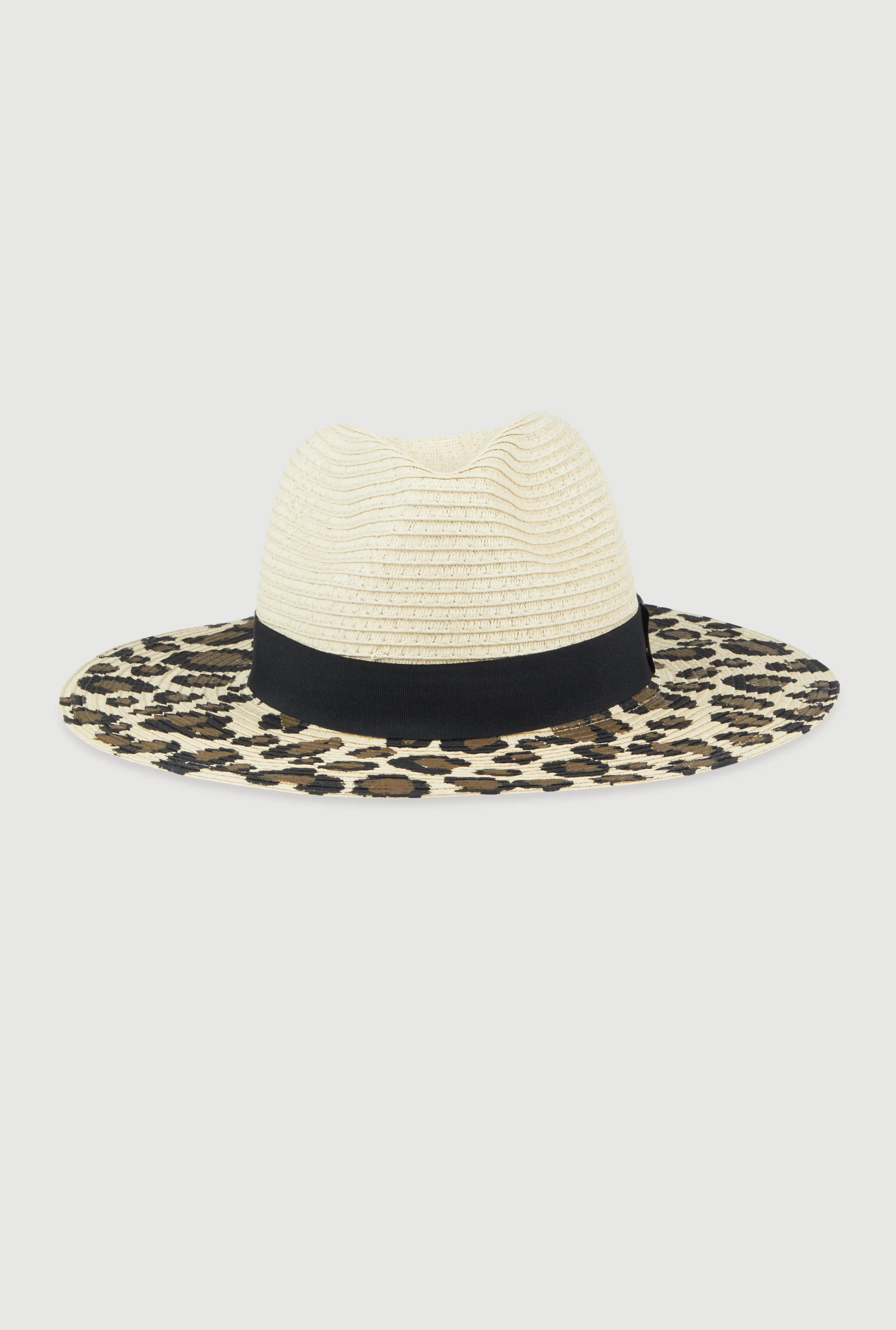Animal Print Straw Fedora Hat sold by Rainbow product image thumbnail 3