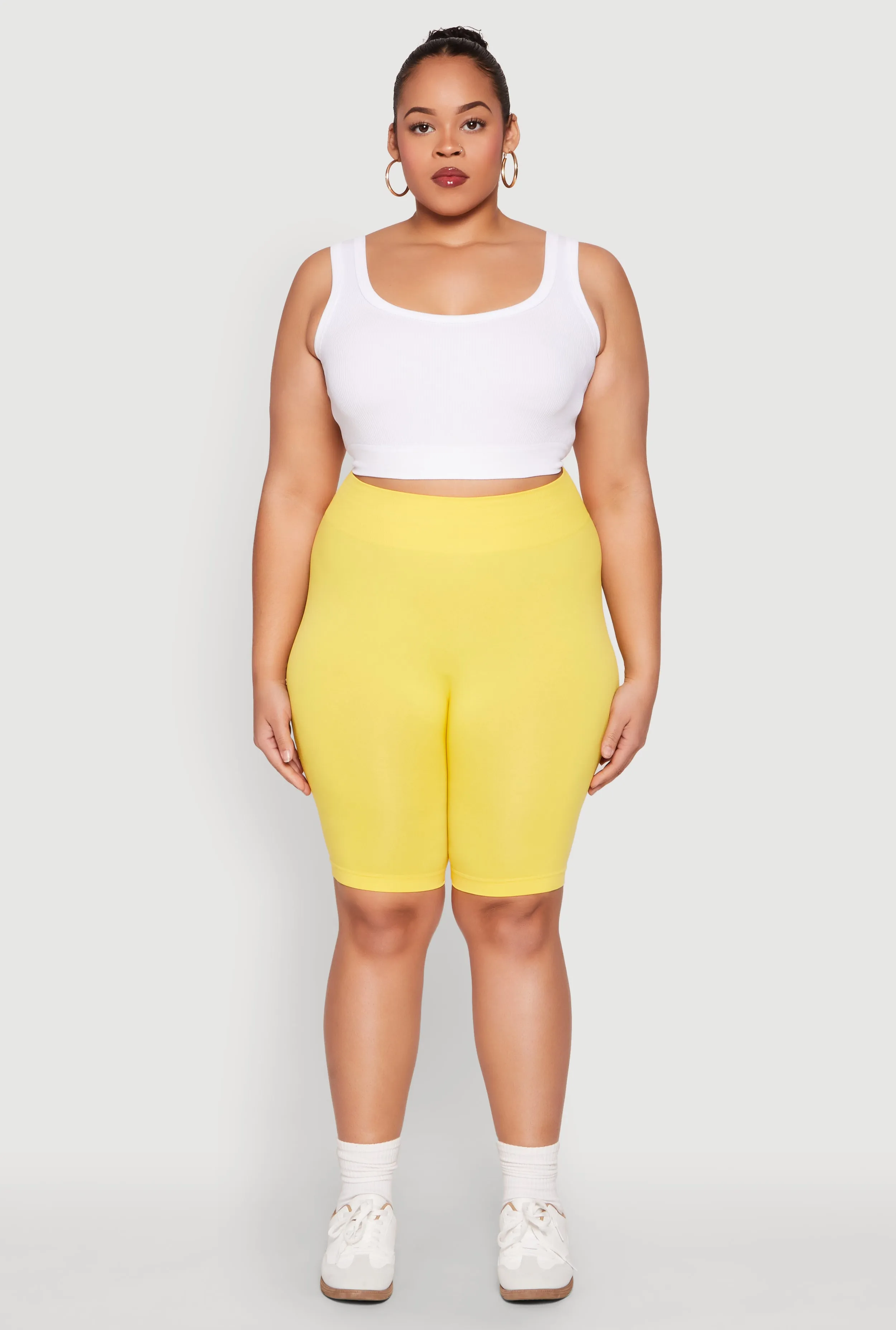 Plus Size High Waist Seamless Biker Shorts sold by Rainbow product image thumbnail 2