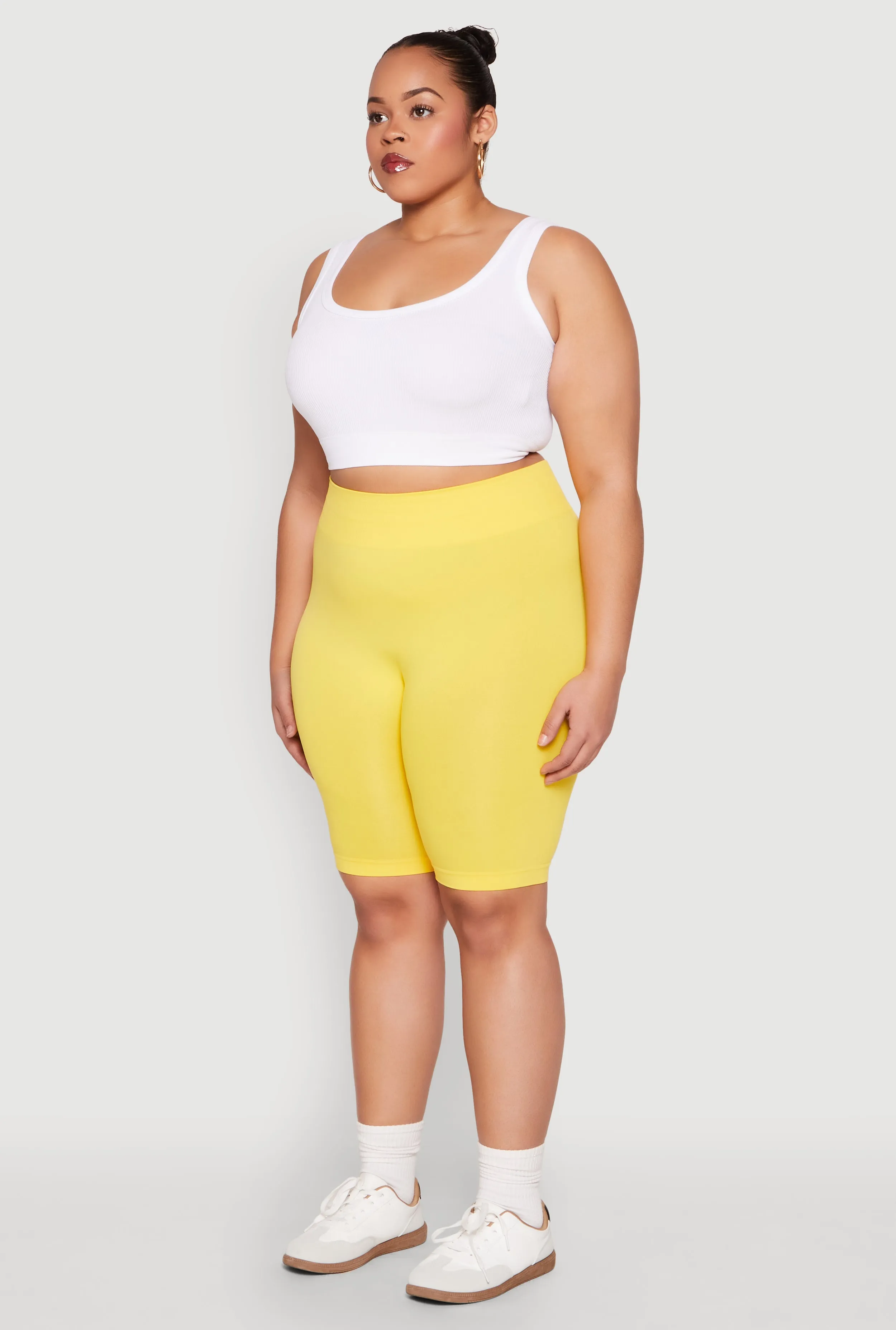 Plus Size High Waist Seamless Biker Shorts sold by Rainbow product image thumbnail 3