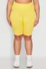 Plus Size High Waist Seamless Biker Shorts sold by Rainbow