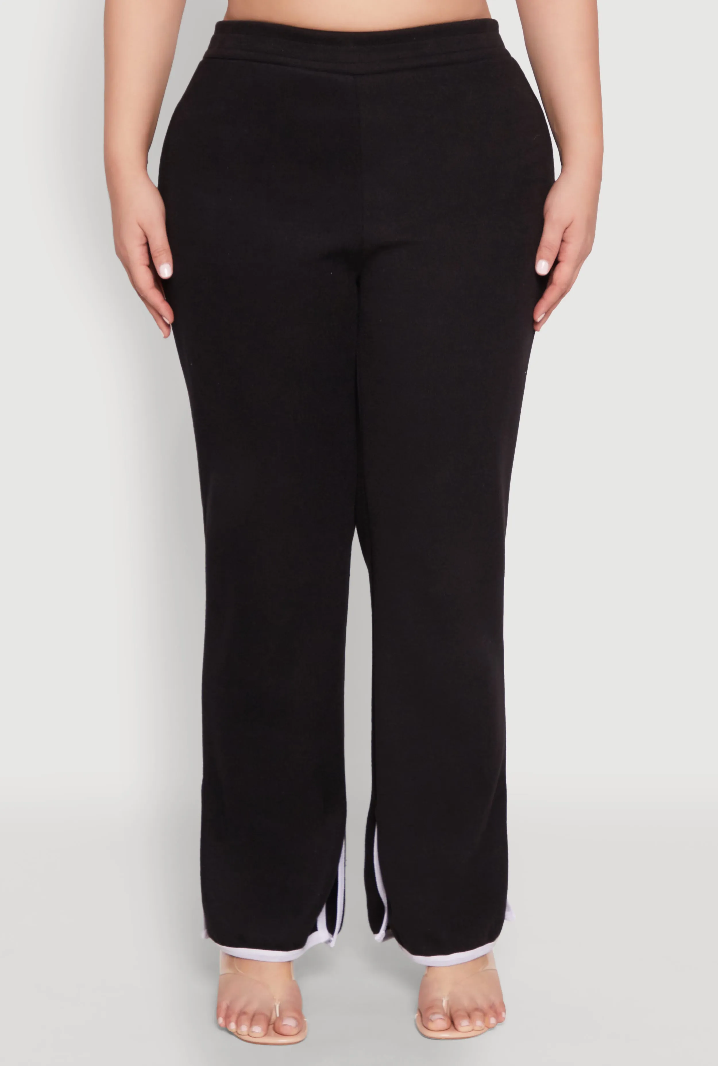 Plus Size High Waisted Contrast Trim Sweatpants sold by Rainbow product image thumbnail 3