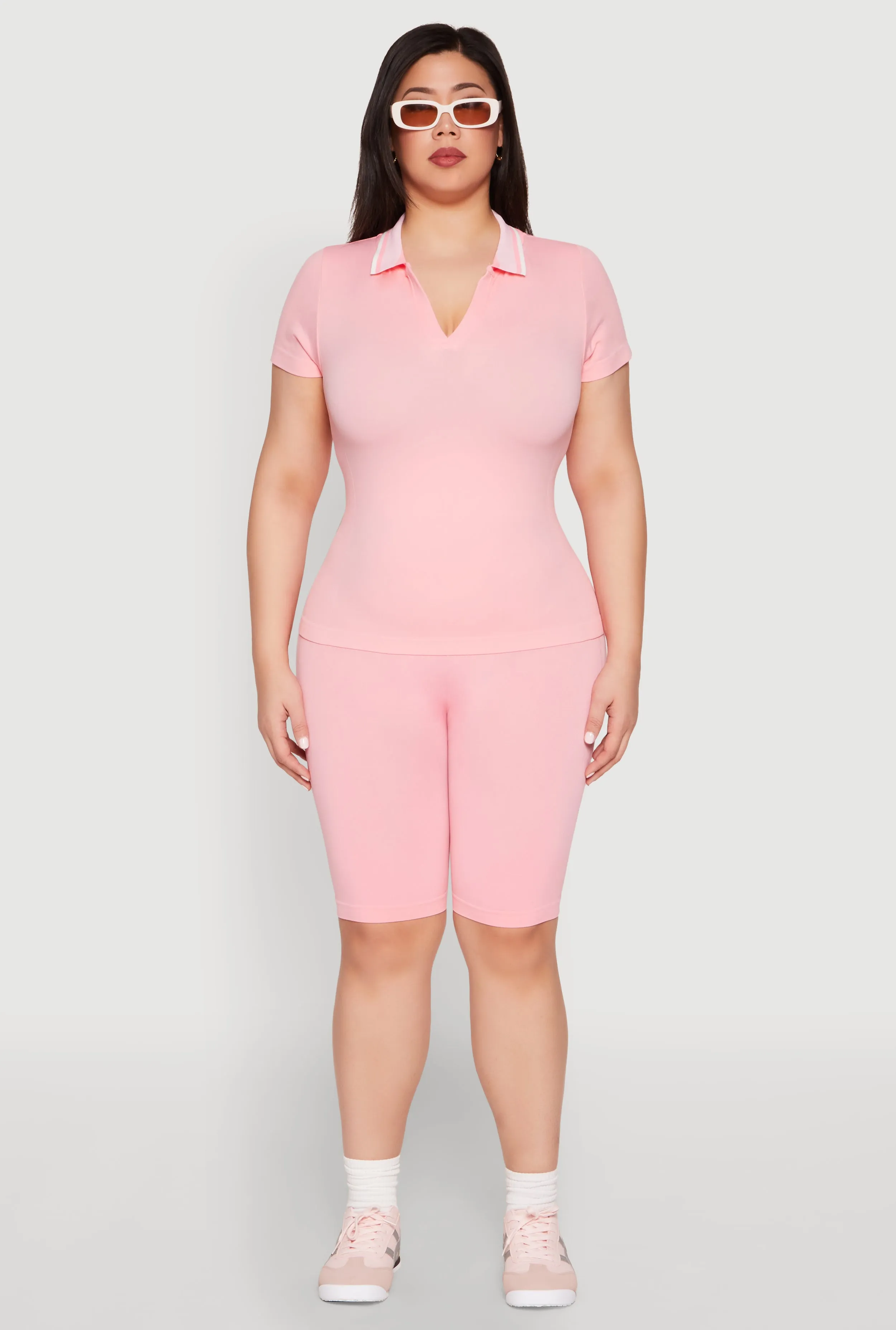 Plus Size High Waisted Biker Shorts sold by Rainbow