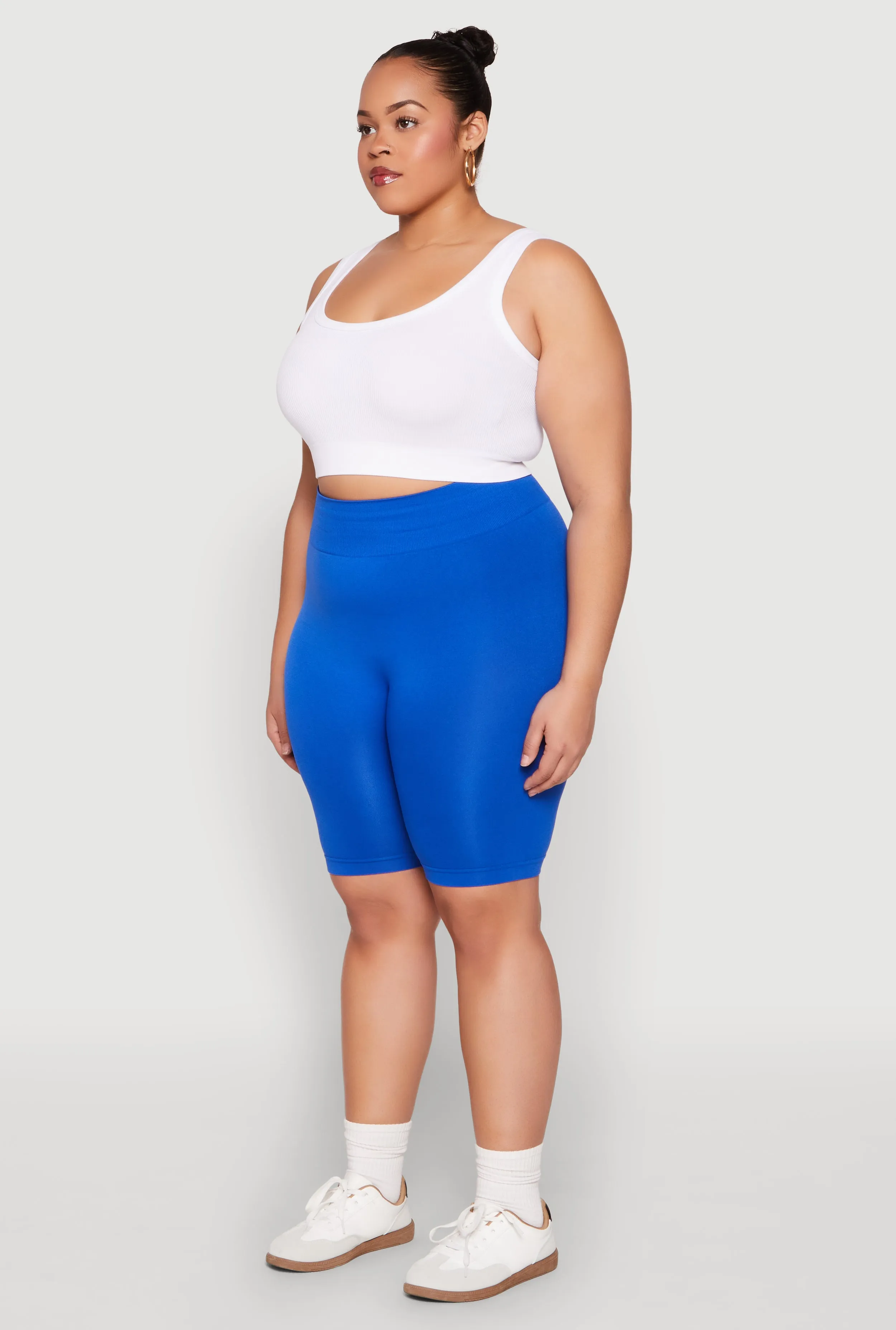 Plus Size High Waist Seamless Biker Shorts sold by Rainbow product image thumbnail 3