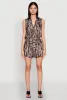 Plisse Printed Pattern Tie Front Shirt sold by Rainbow