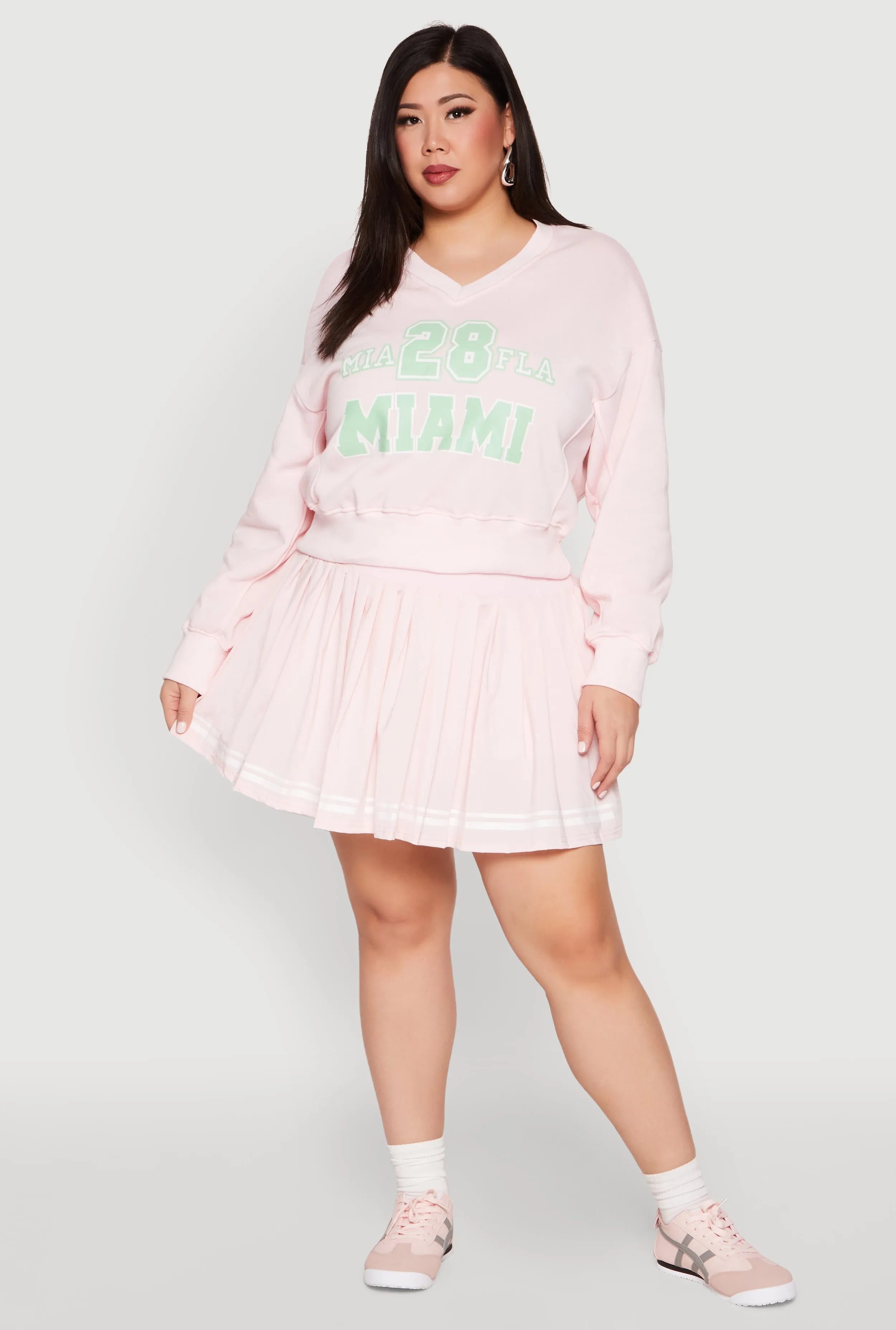 Plus Size Varsity Stripe Detail Tennis Skort sold by Rainbow product image thumbnail 2