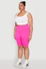 Plus Size High Waist Seamless Biker Shorts sold by Rainbow