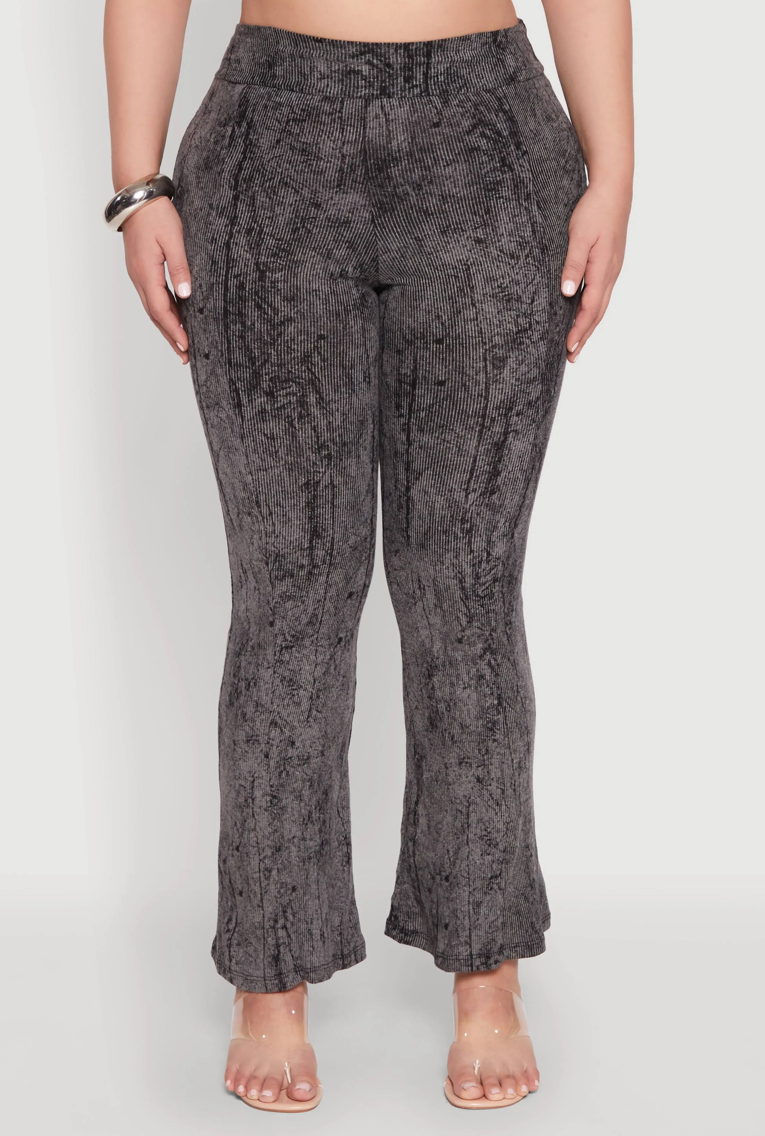 Plus Size Mineral Wash Boot Cut Pants sold by Rainbow product image thumbnail 3