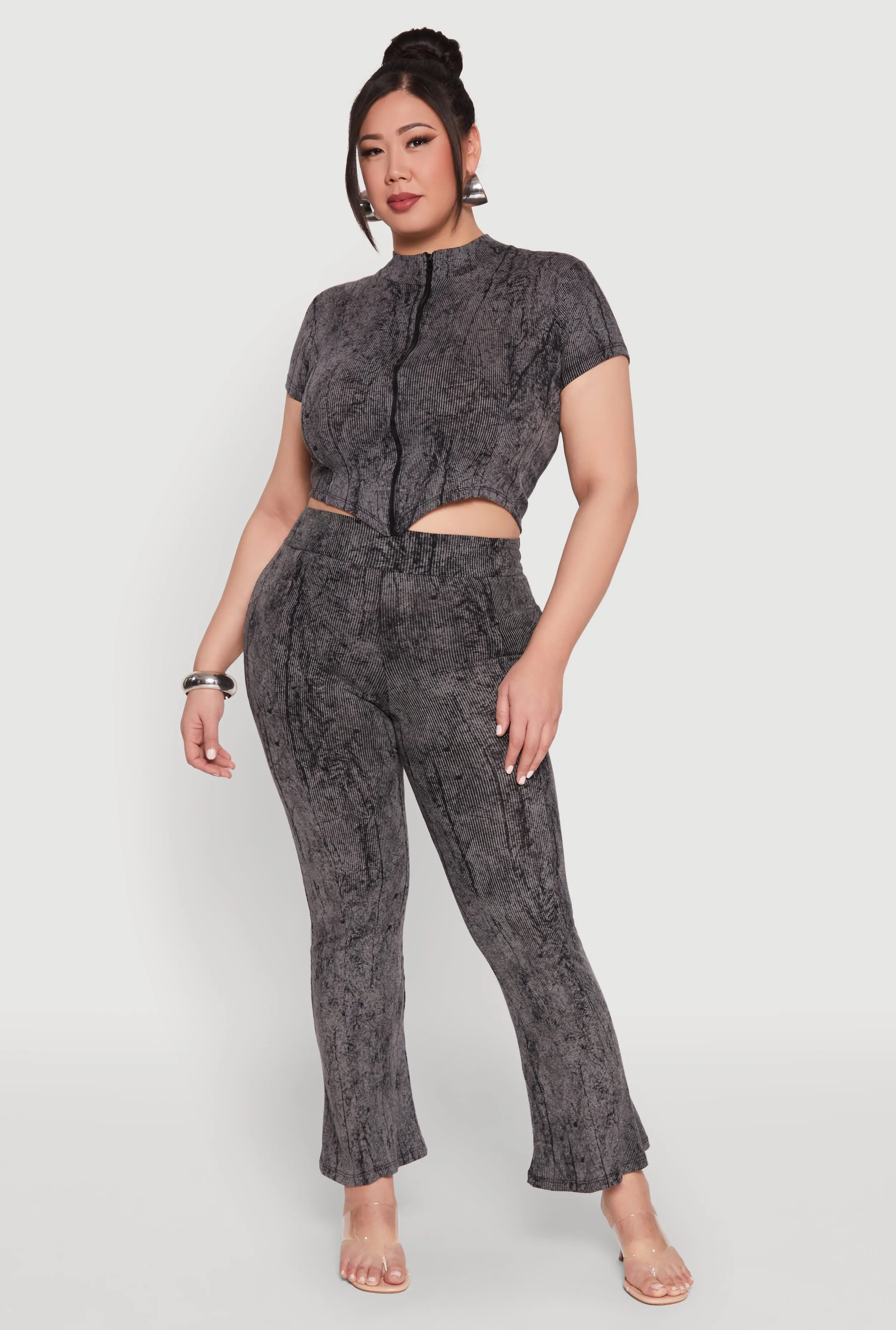 Plus Size Mineral Wash Boot Cut Pants sold by Rainbow product image thumbnail 2