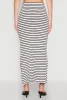 Almost Famous Striped Side Slit Skirt sold by Rainbow