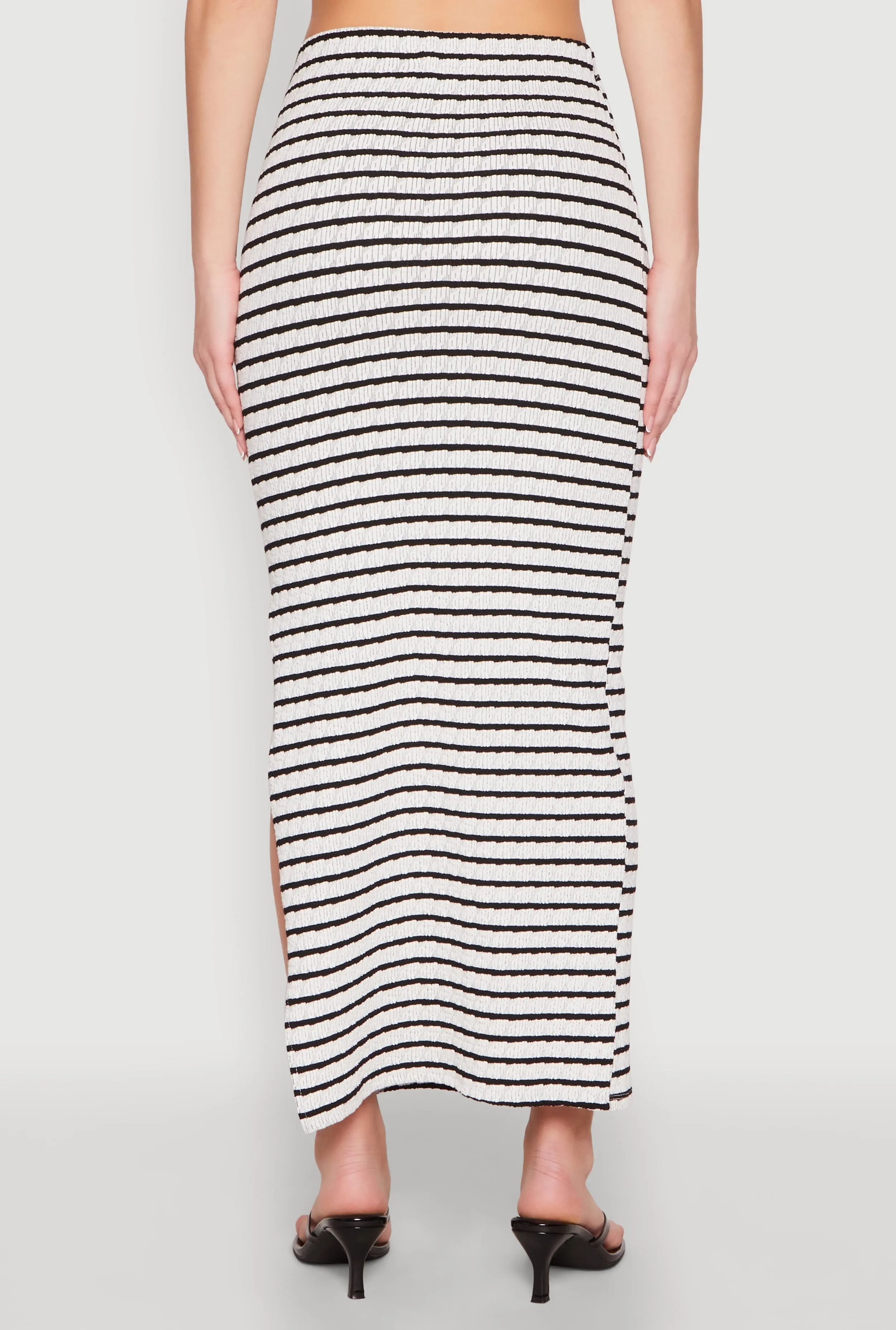 Almost Famous Striped Side Slit Skirt sold by Rainbow product image thumbnail 5