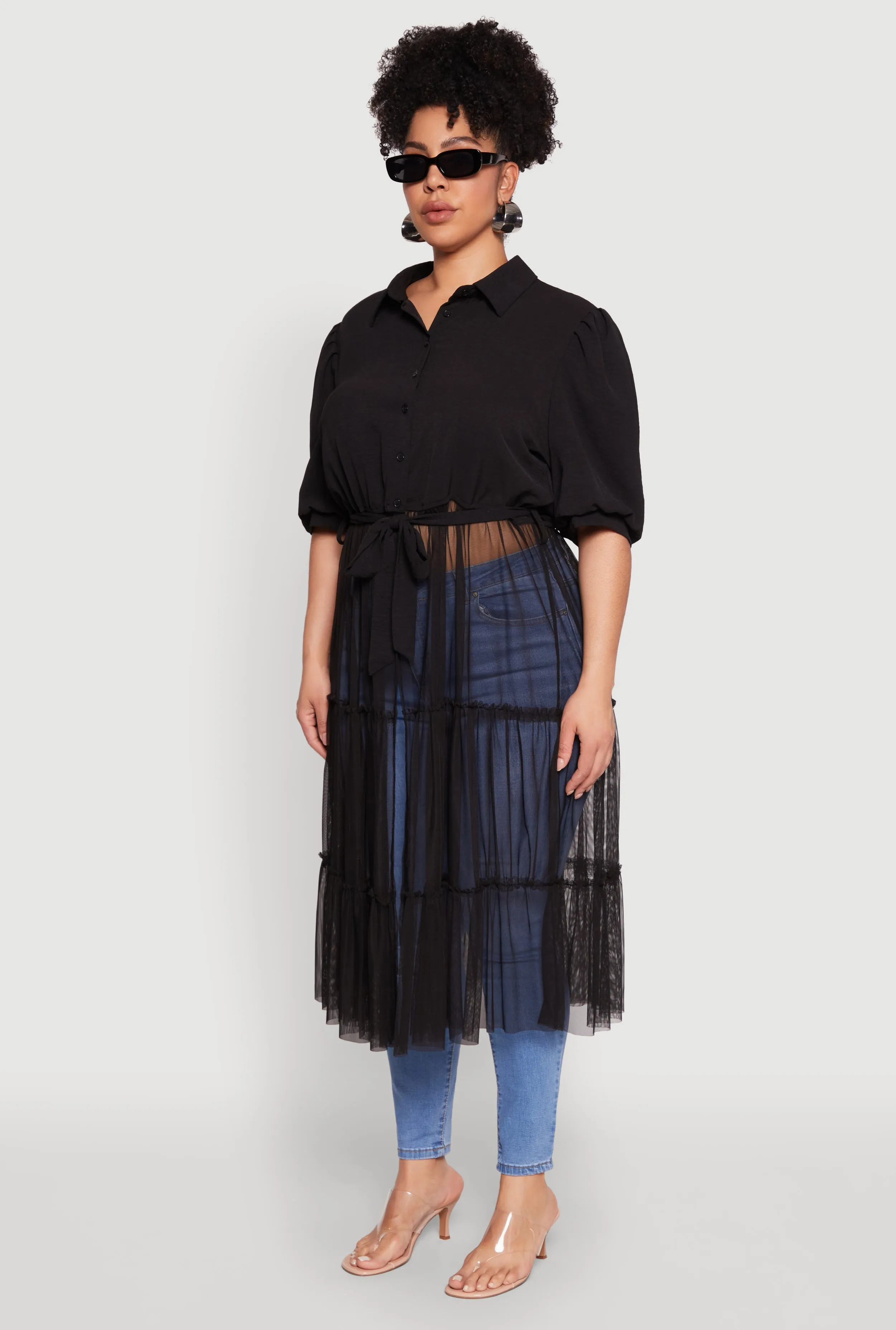 Plus Size Airy Tiered Maxi Top sold by Rainbow product image thumbnail 3