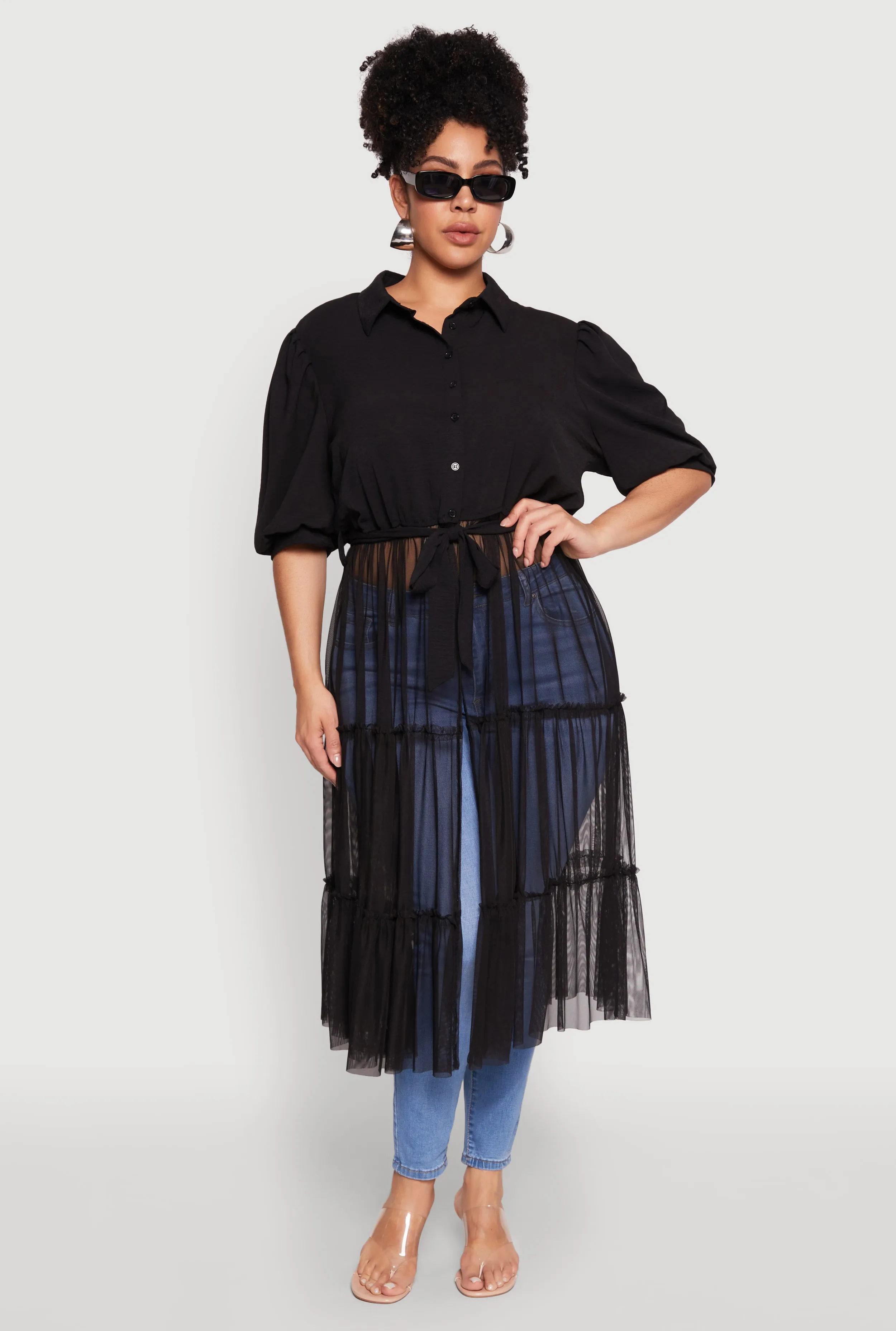 Plus Size Airy Tiered Maxi Top sold by Rainbow product image thumbnail 2