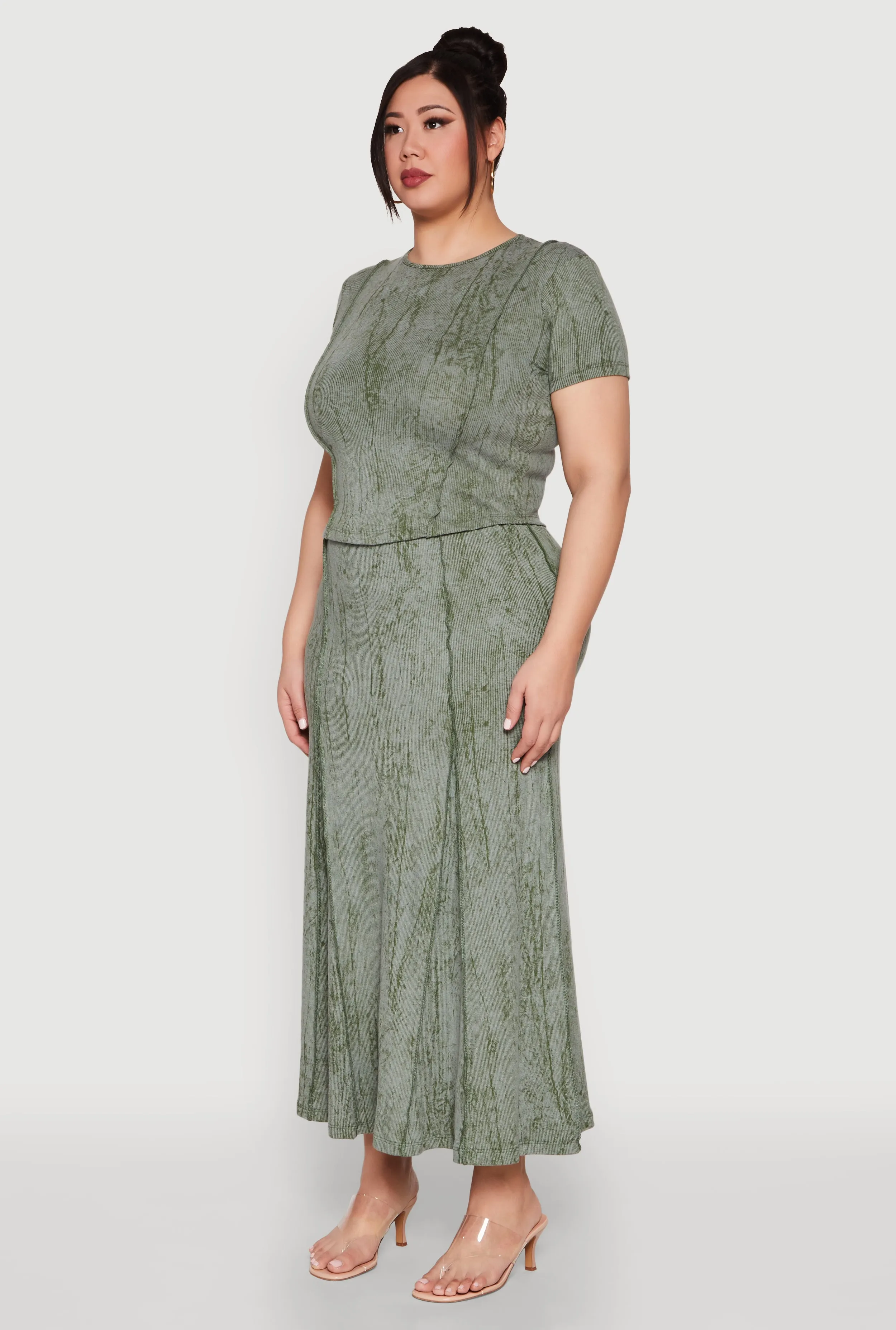 Plus Size Mineral Wash Mermaid Skirt sold by Rainbow product image thumbnail 5