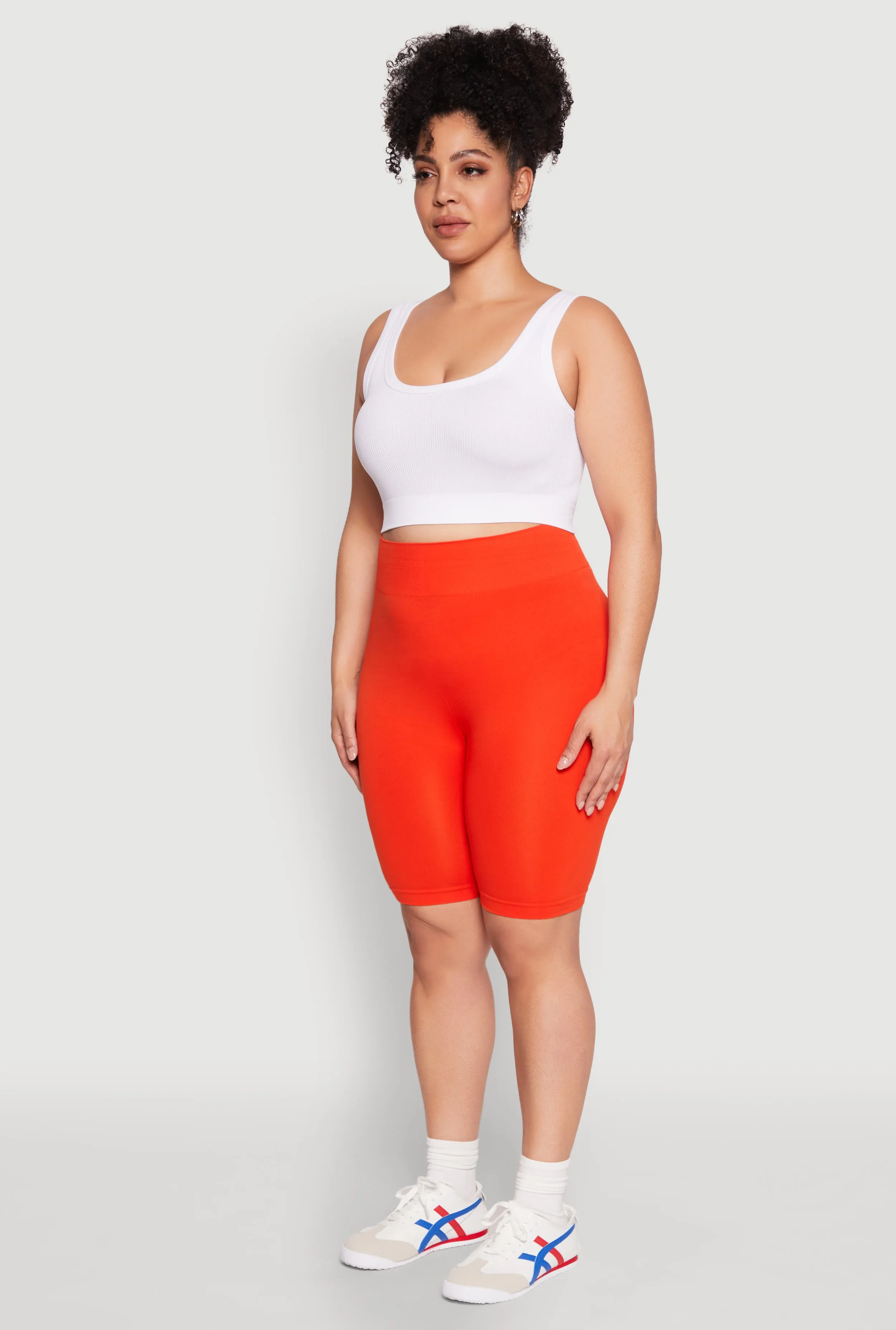 Plus Size High Waist Seamless Biker Shorts sold by Rainbow product image thumbnail 3