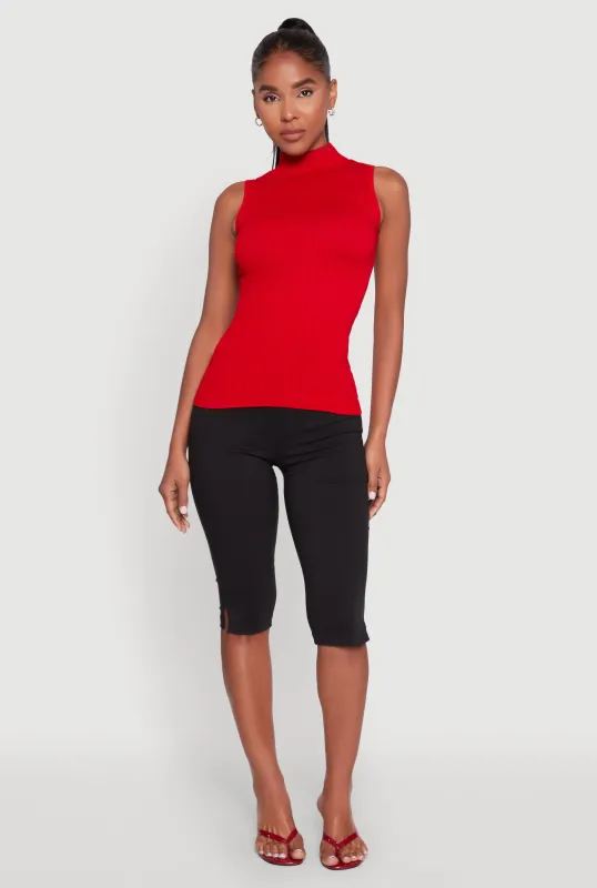 Seamless Mock Neck Tank Top sold by Rainbow