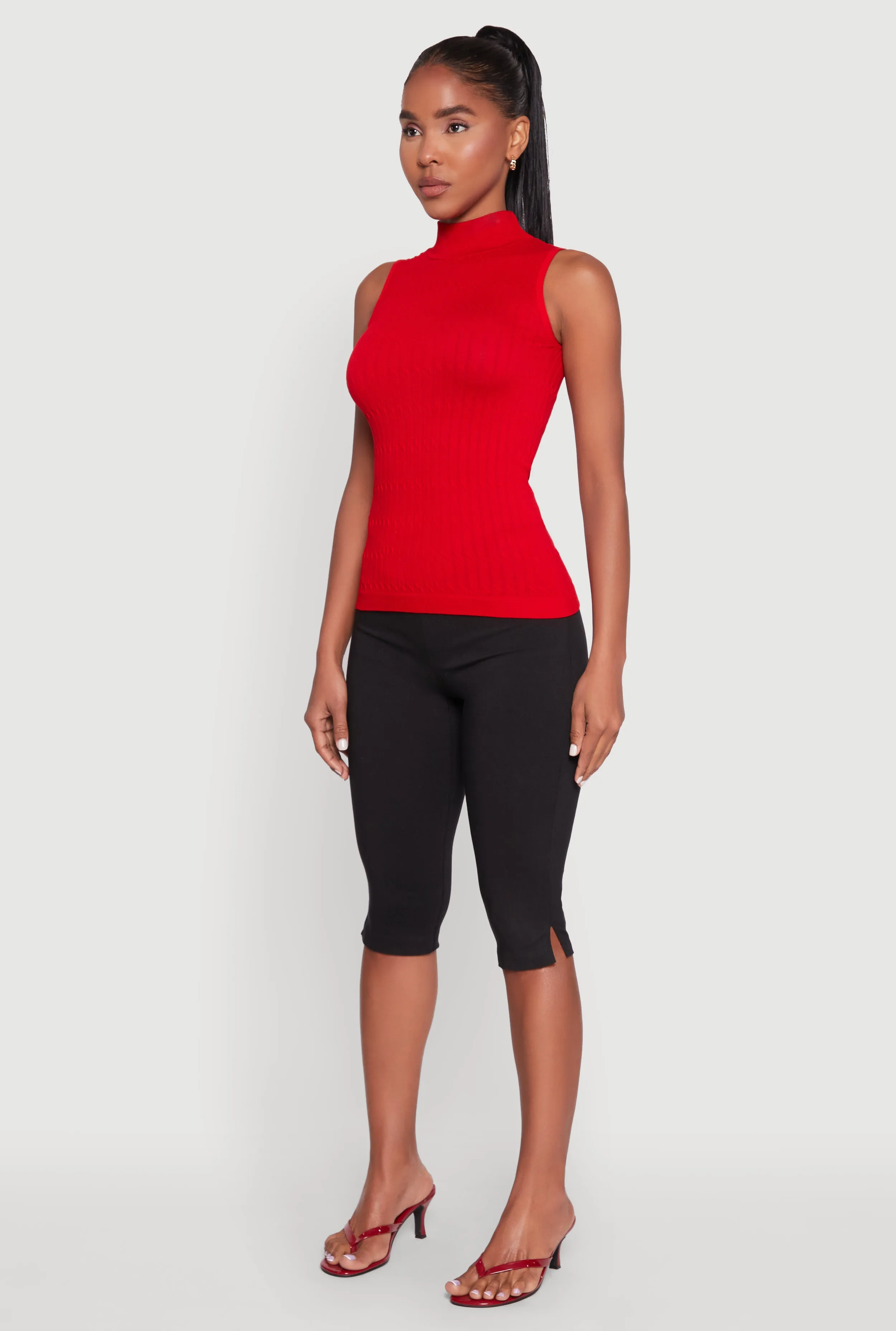 Seamless Mock Neck Tank Top sold by Rainbow product image thumbnail 5