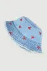 Embroidered Bows Denim Bucket Hat sold by Rainbow