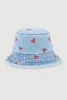 Embroidered Bows Denim Bucket Hat sold by Rainbow