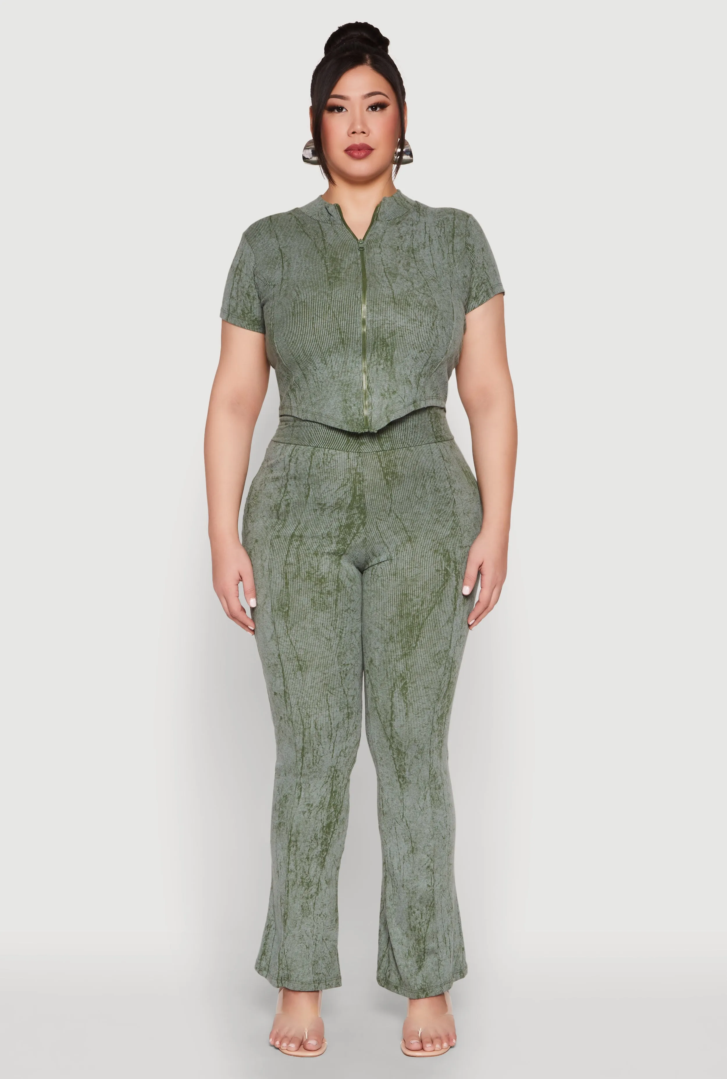 Plus Size Mineral Wash Boot Cut Pants sold by Rainbow product image thumbnail 2