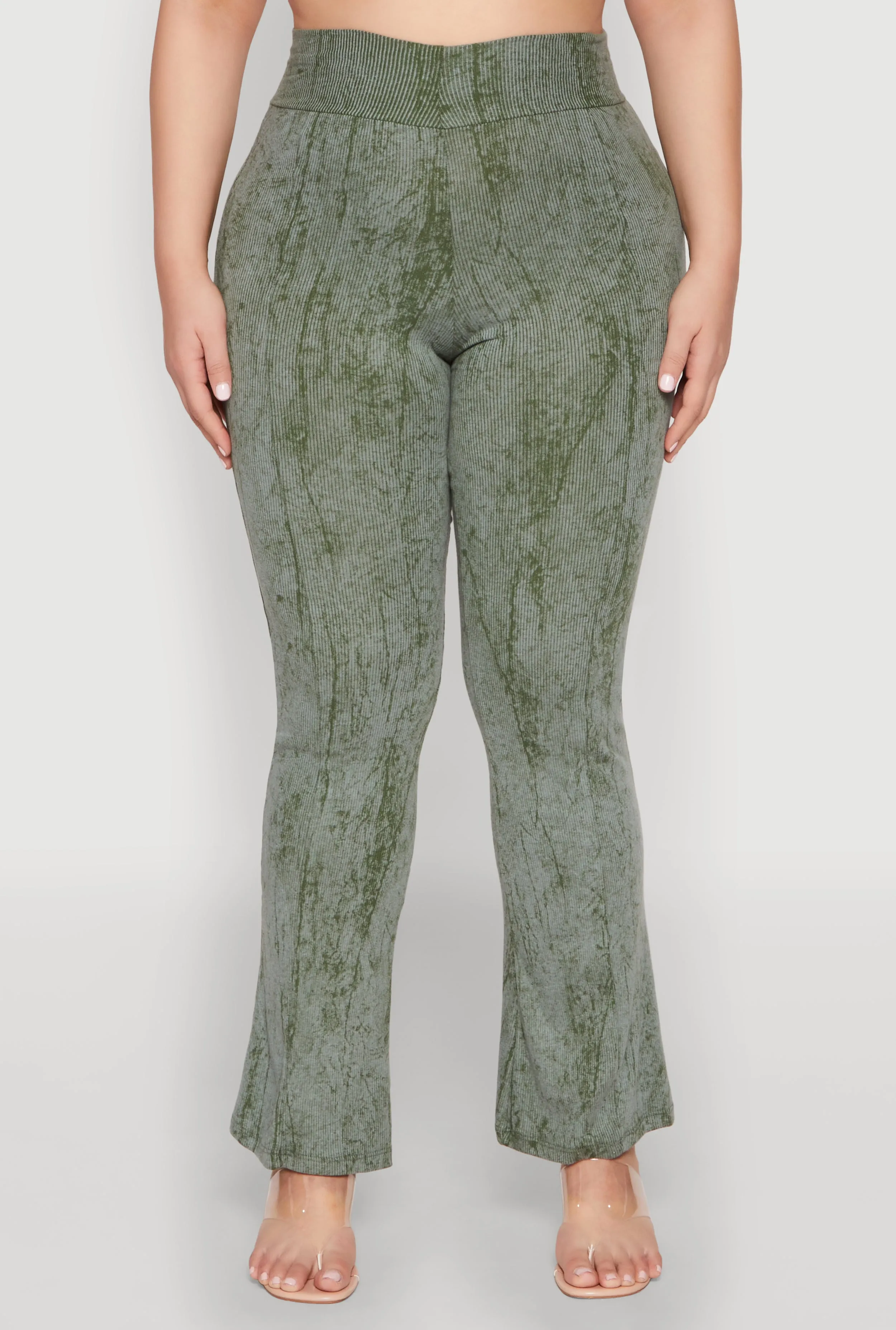 Plus Size Mineral Wash Boot Cut Pants sold by Rainbow product image thumbnail 3