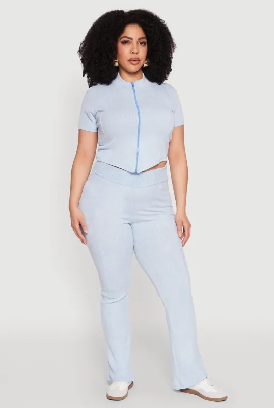 Plus Size Mineral Wash Boot Cut Pants sold by Rainbow