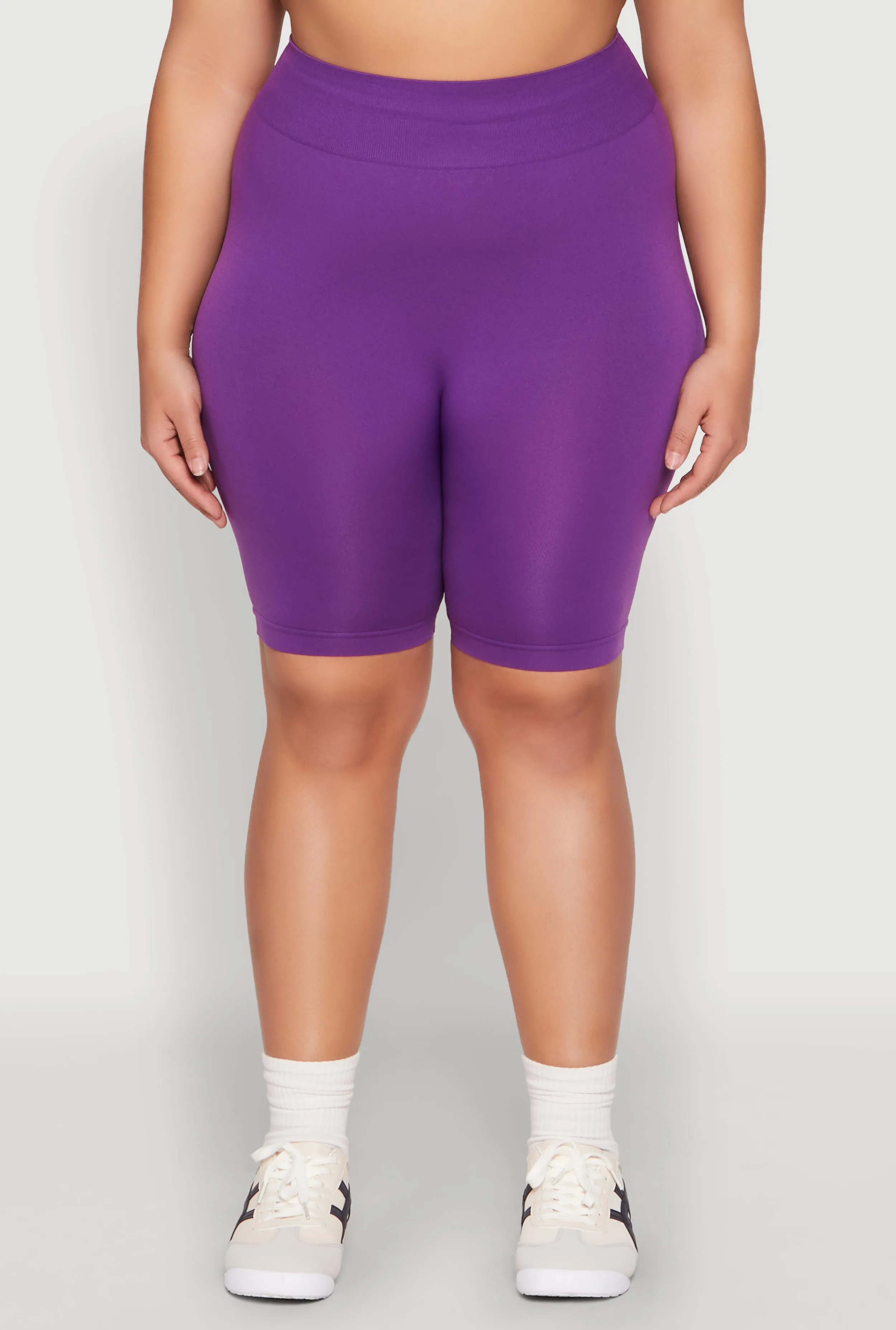 Plus Size High Waist Seamless Biker Shorts sold by Rainbow product image thumbnail 5