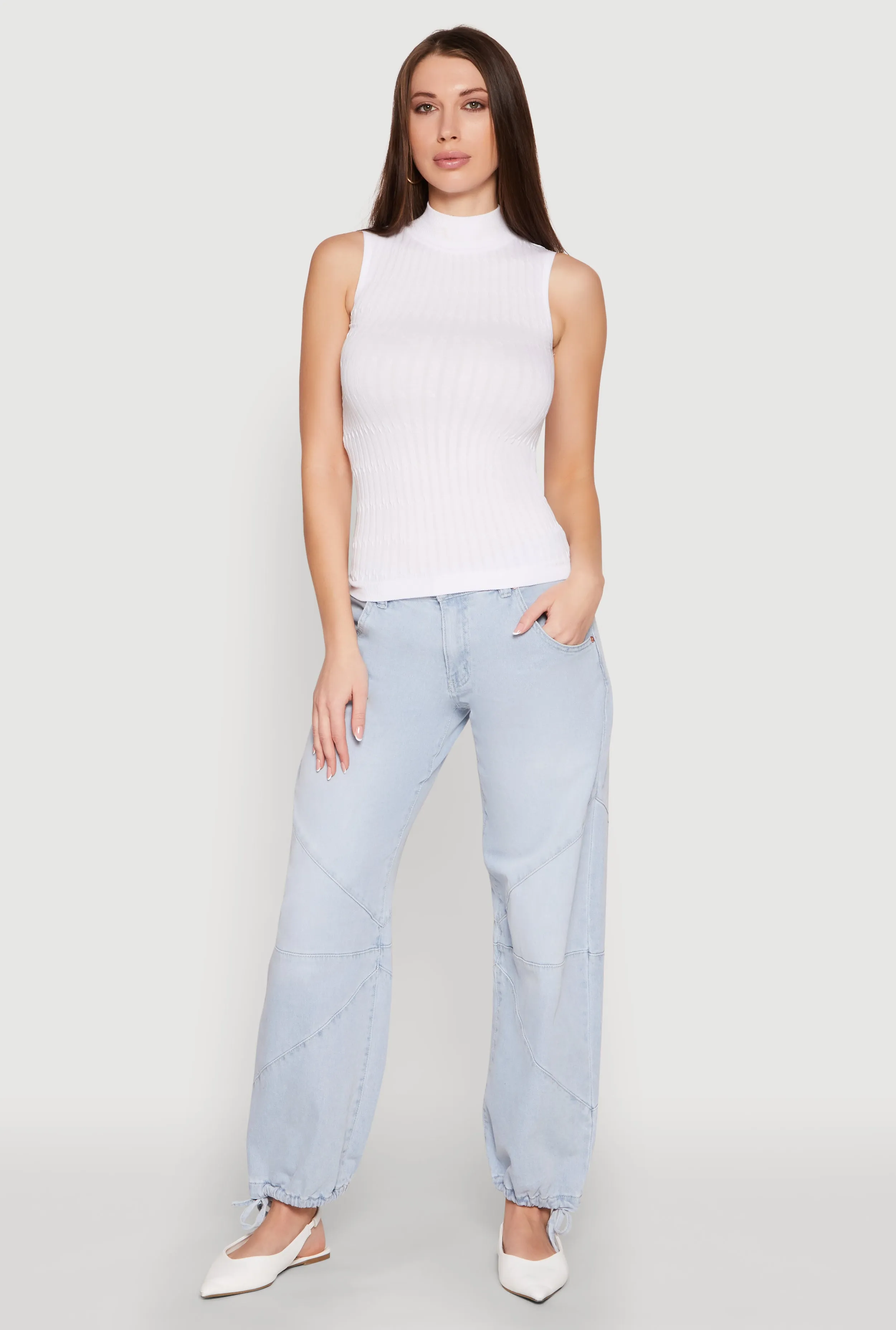 Seamless Mock Neck Tank Top sold by Rainbow