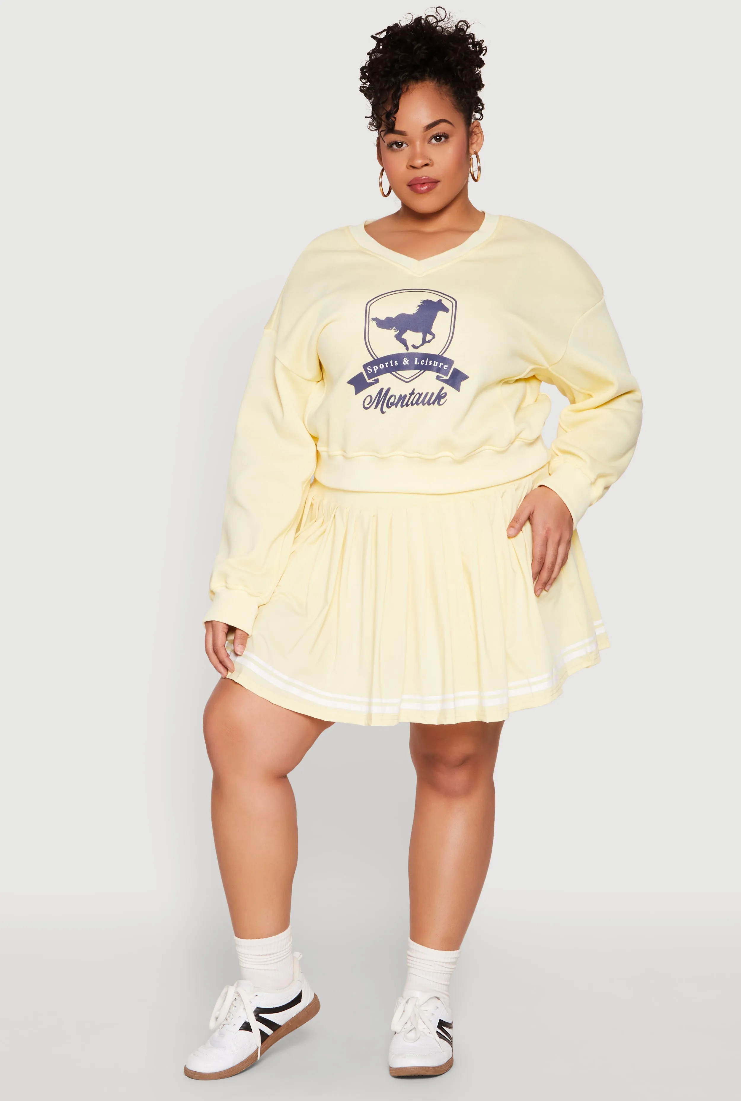 Plus Size V Neck Graphic Sweatshirt sold by Rainbow product image thumbnail 3