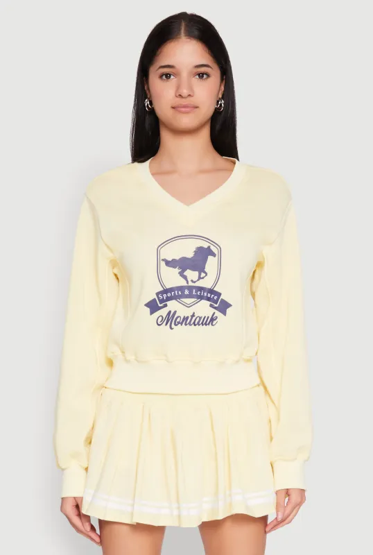 V Neck Printed Pattern Sweatshirt sold by Rainbow