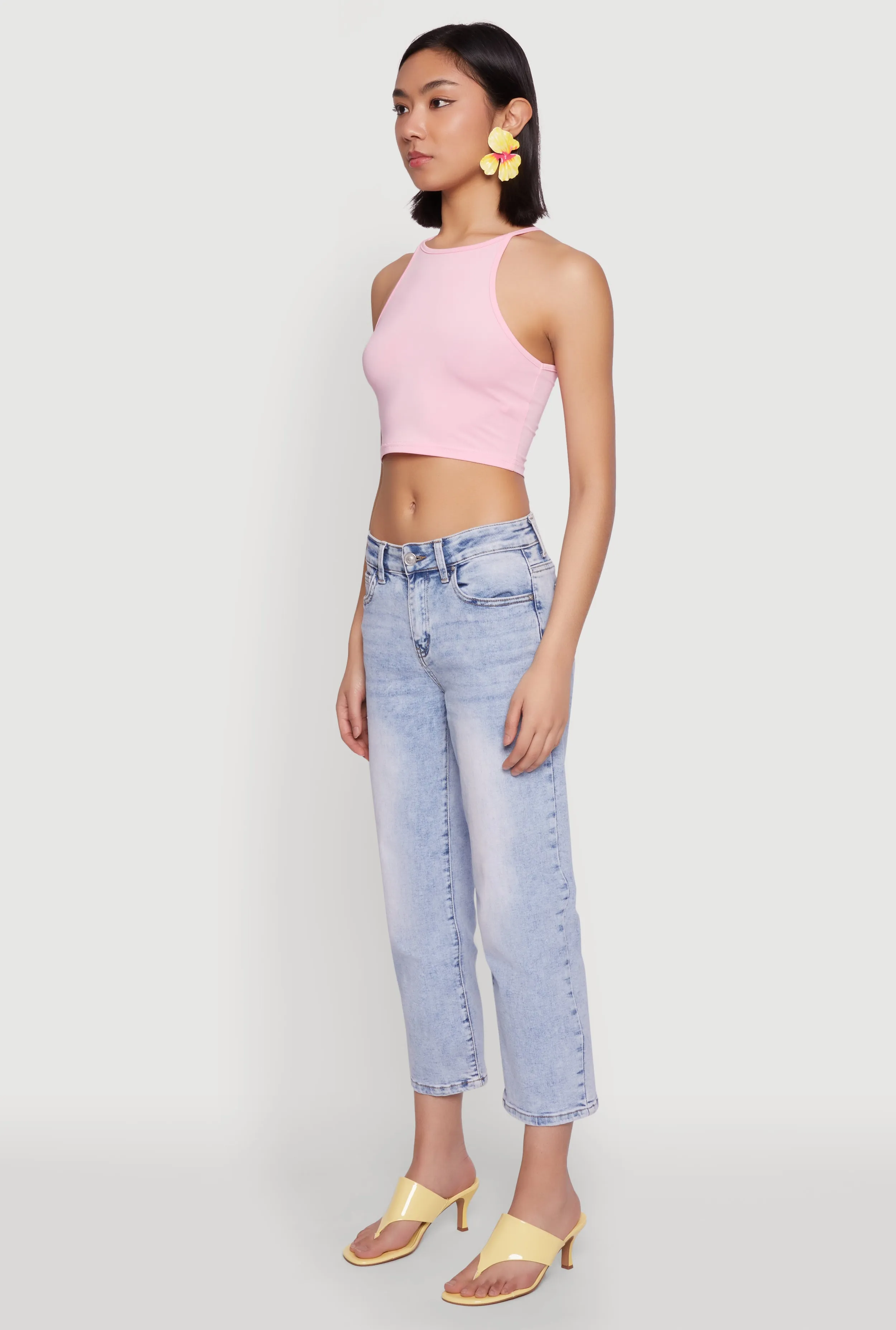 Daisy High Neck Cropped Tank Top sold by Rainbow product image thumbnail 5