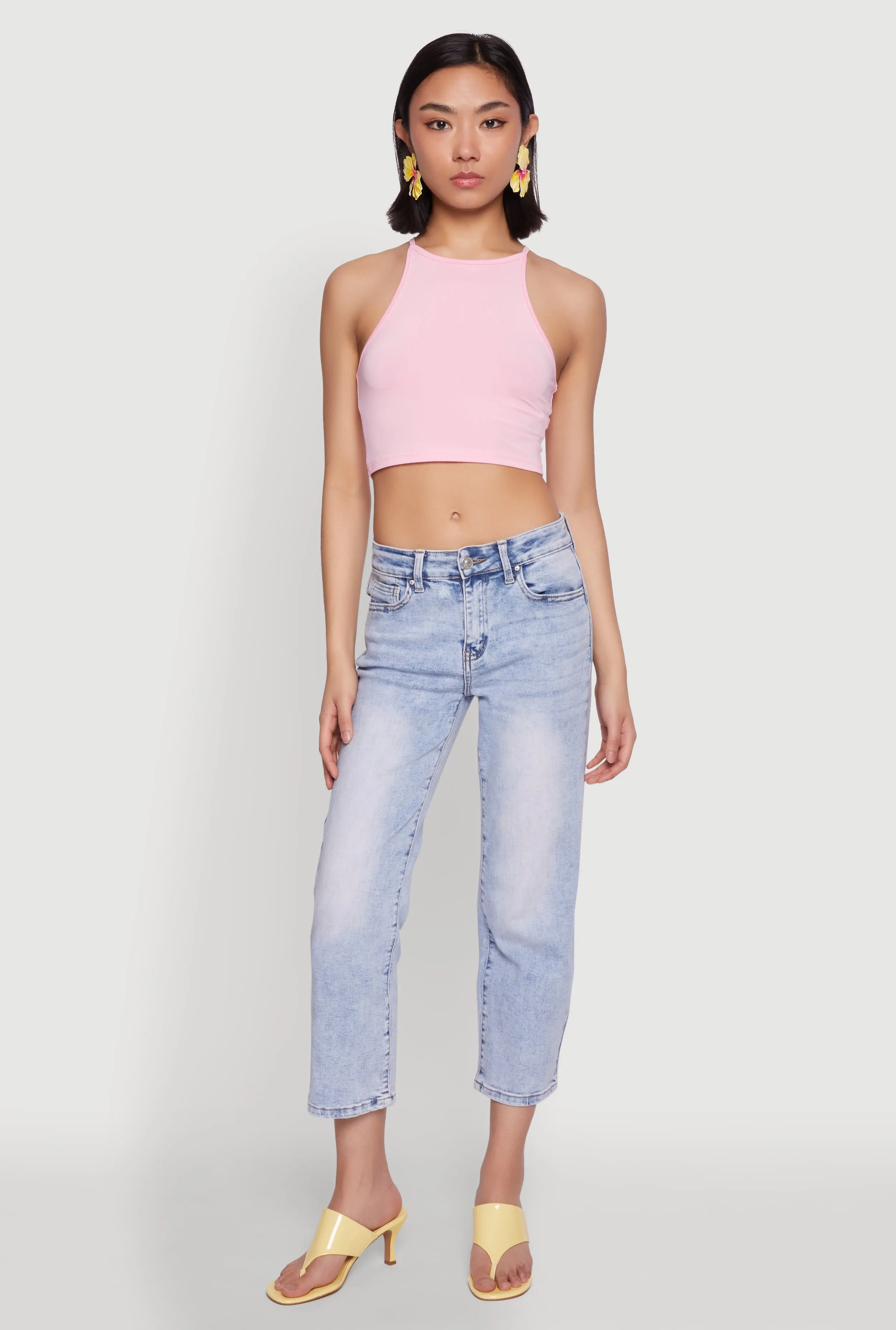 Daisy High Neck Cropped Tank Top sold by Rainbow product image thumbnail 3