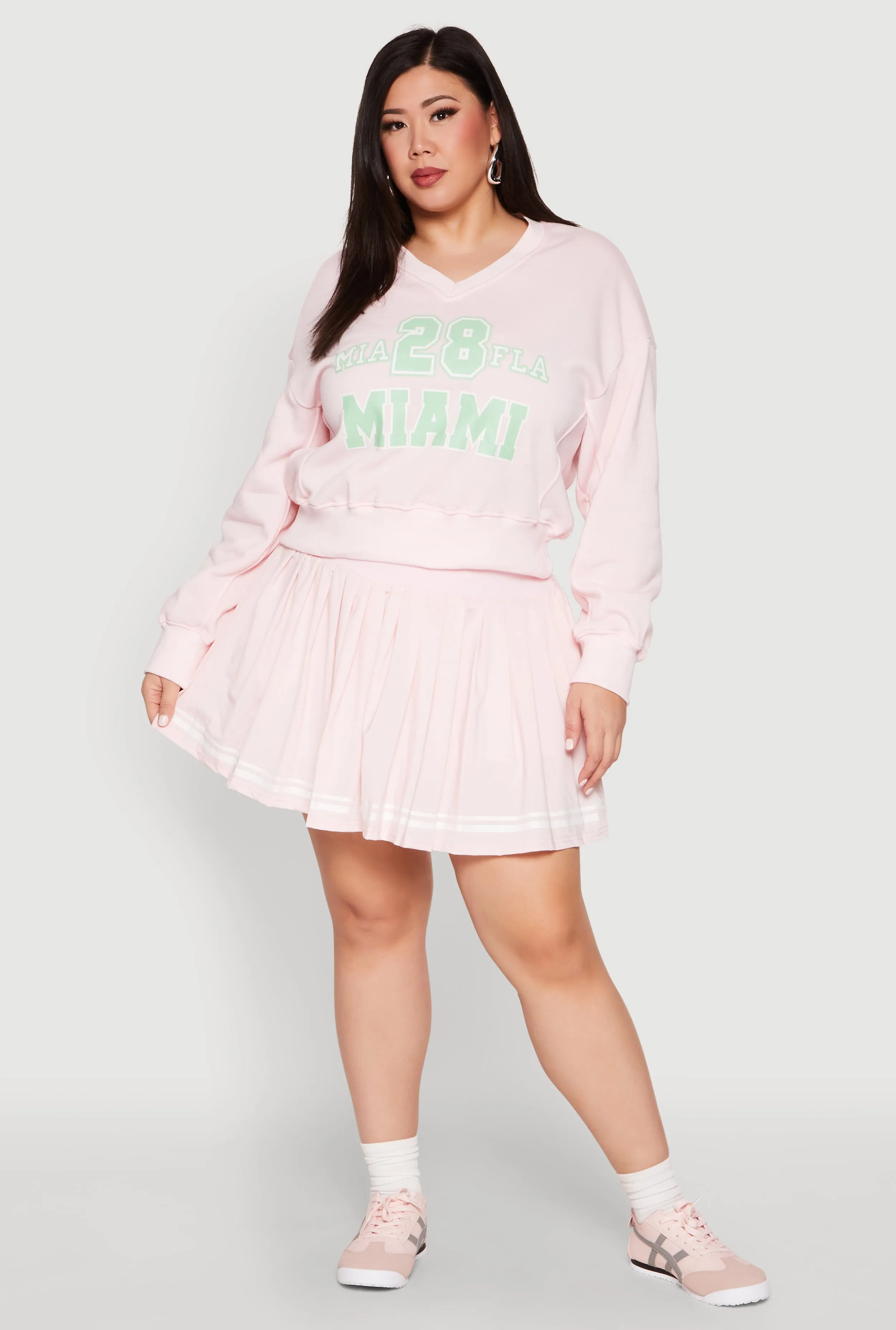 Plus Size V Neck Graphic Sweatshirt sold by Rainbow product image thumbnail 3