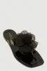 Flower Detail Jelly Thong Sandals sold by Rainbow