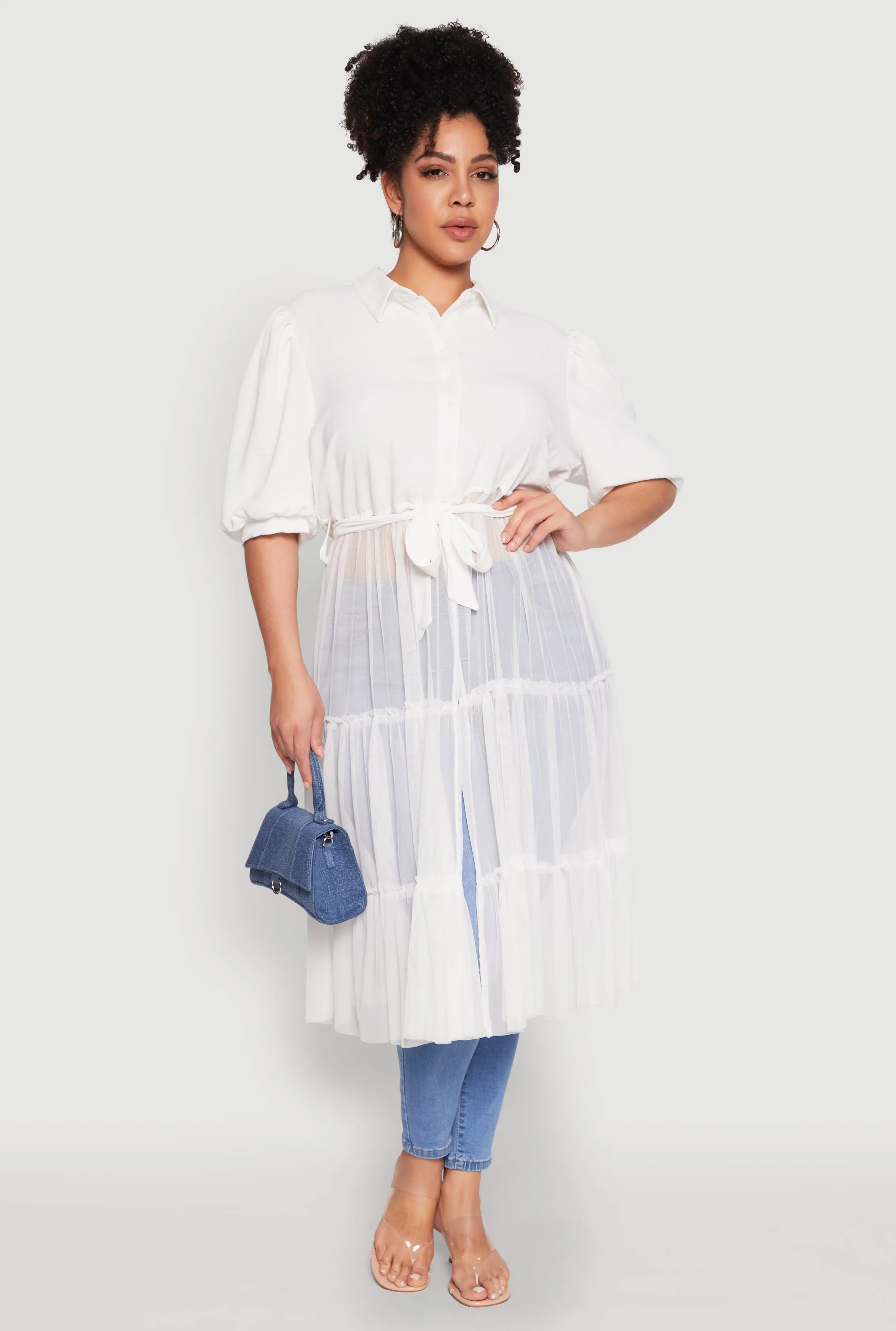 Plus Size Airy Tiered Maxi Top sold by Rainbow
