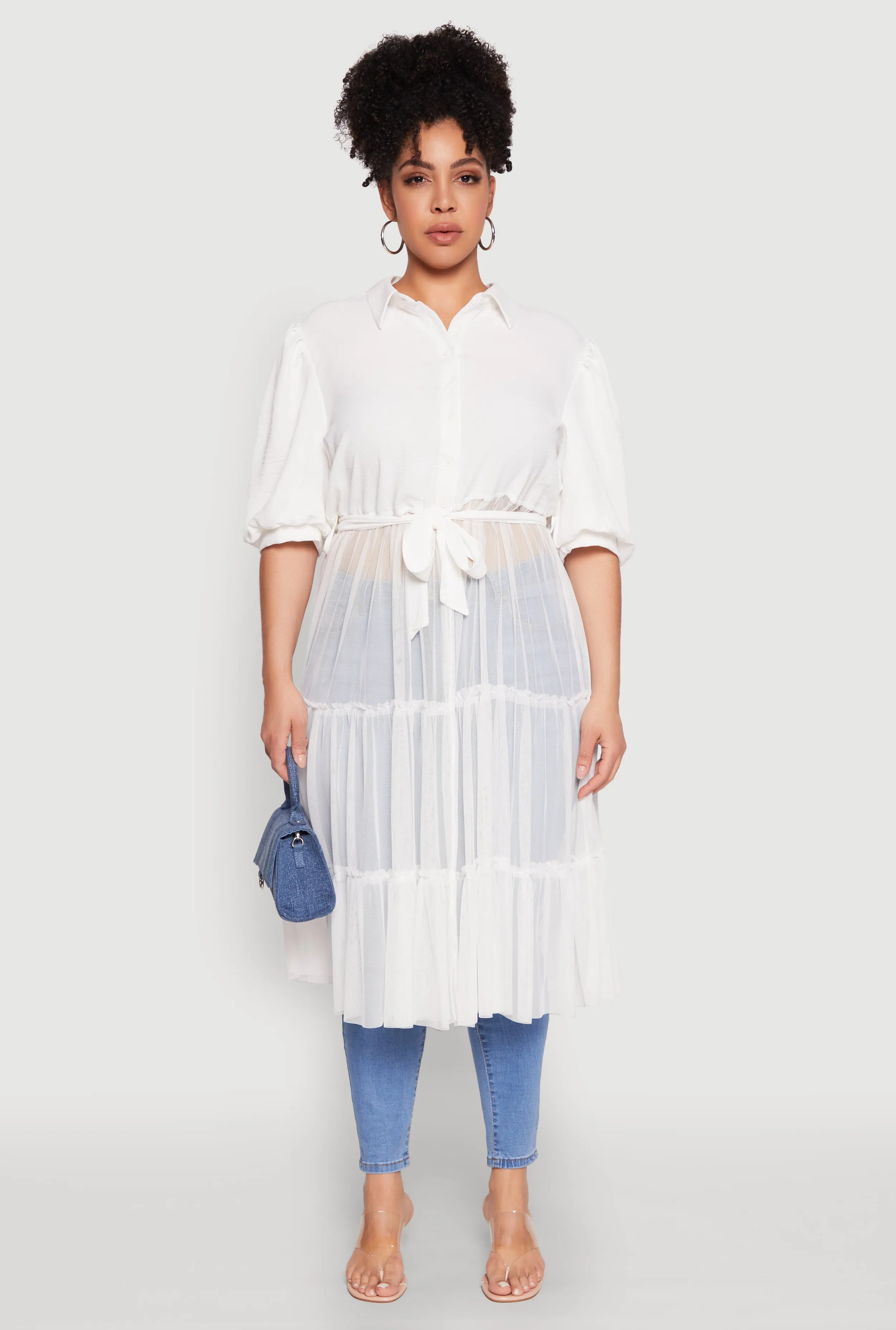 Plus Size Airy Tiered Maxi Top sold by Rainbow product image thumbnail 2