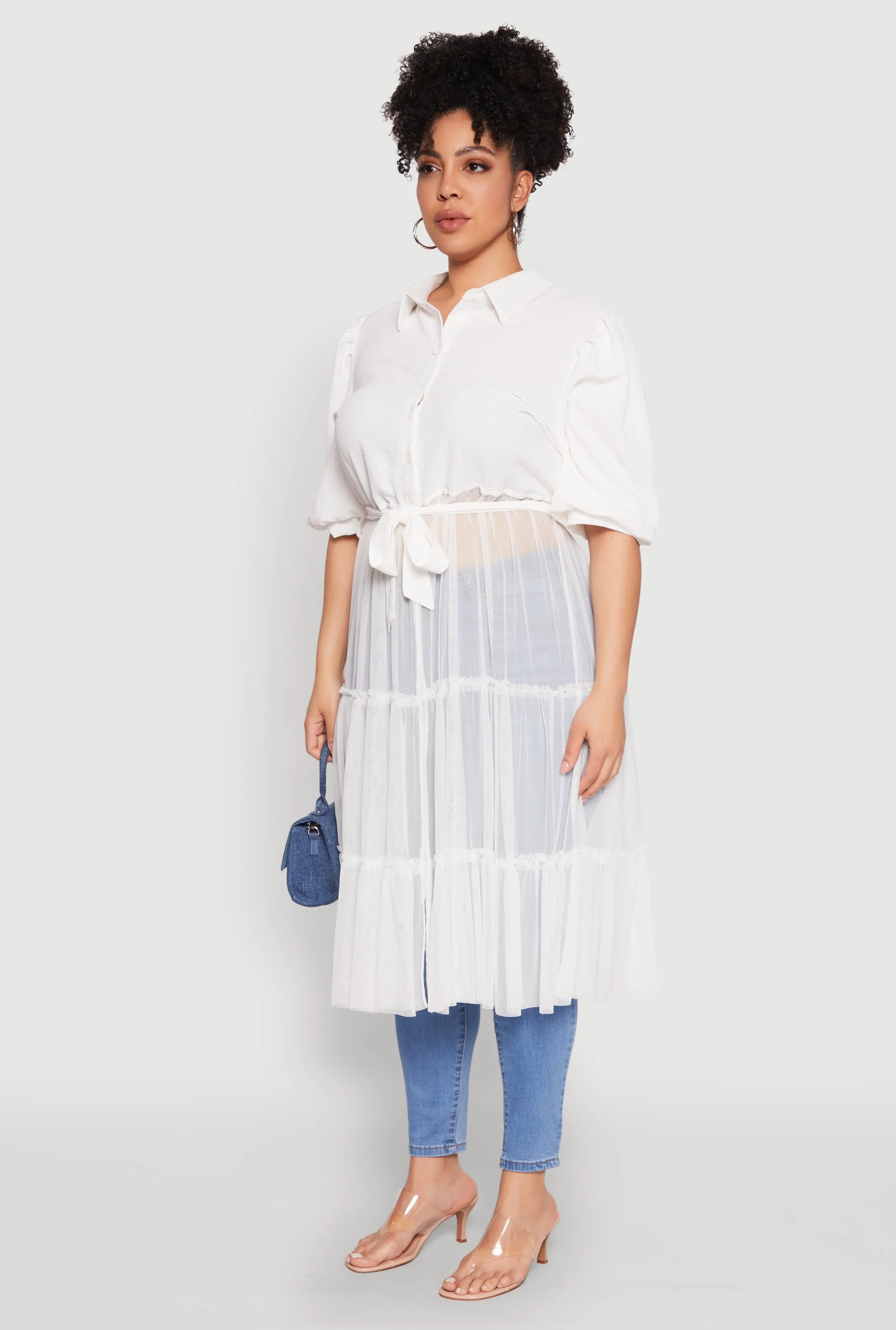 Plus Size Airy Tiered Maxi Top sold by Rainbow product image thumbnail 3