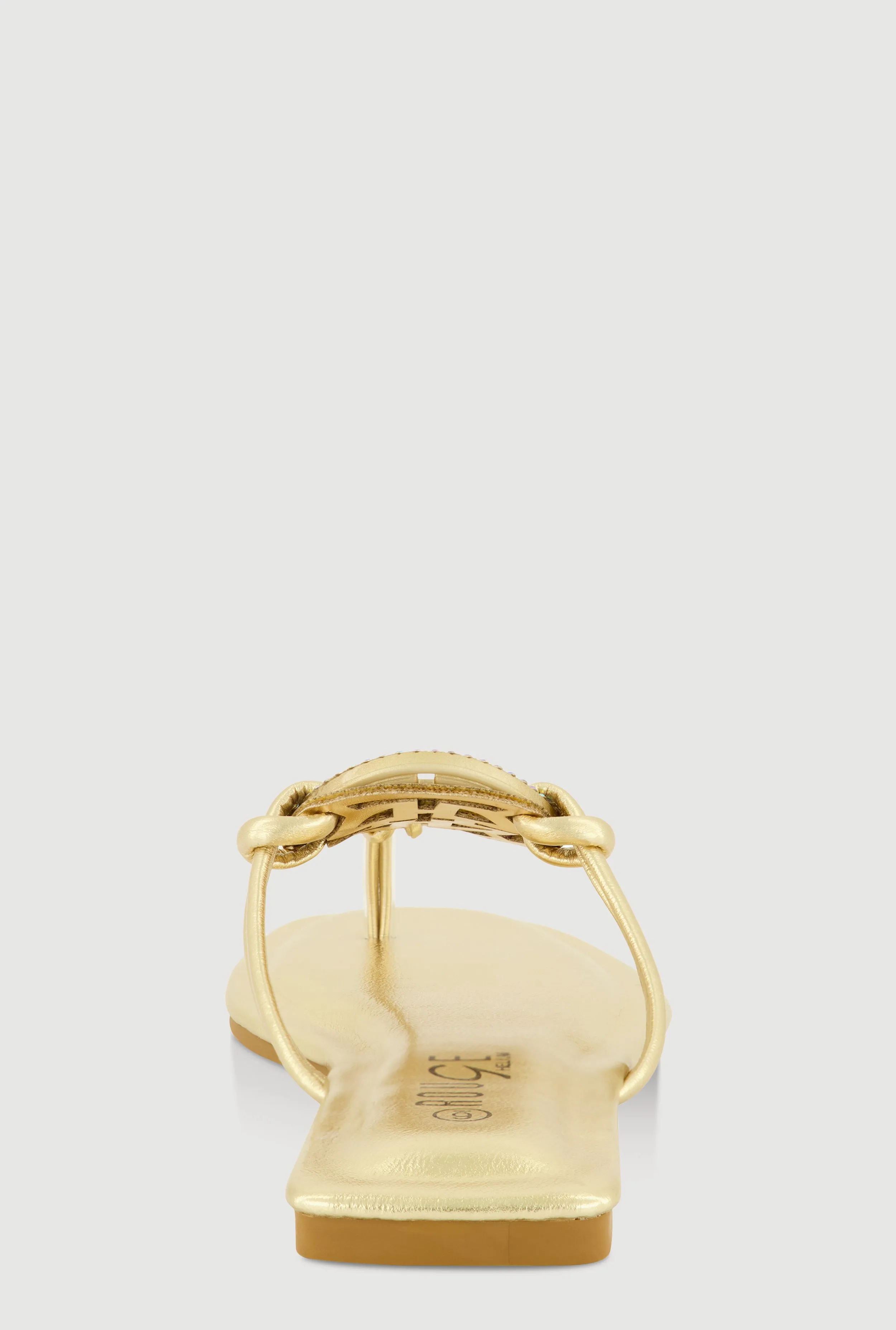 Rhinestone Geometric Pendant Thong Sandals sold by Rainbow product image thumbnail 3