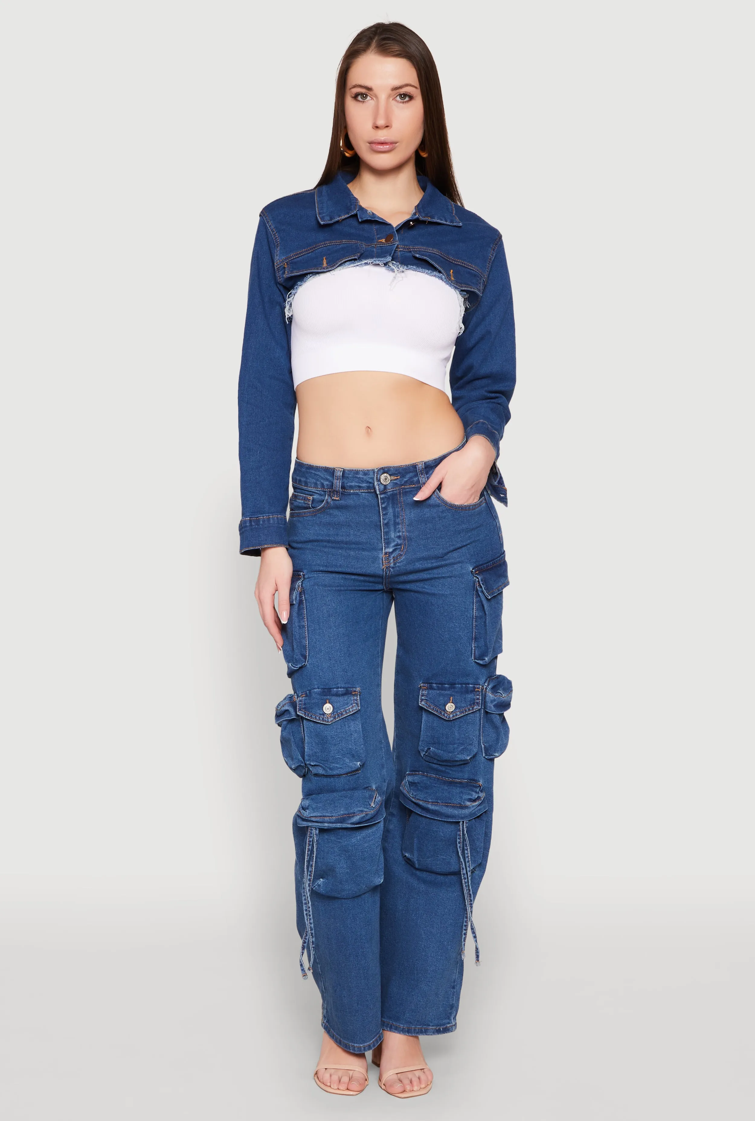 Daisy Denim Frayed Bolero Jacket sold by Rainbow product image thumbnail 3