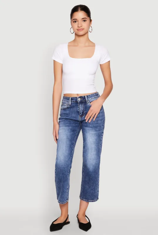 Seamless Square Neck Crop Top sold by Rainbow