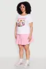 Plus Size Ribbed Knit Baddies Graphic Tee sold by Rainbow