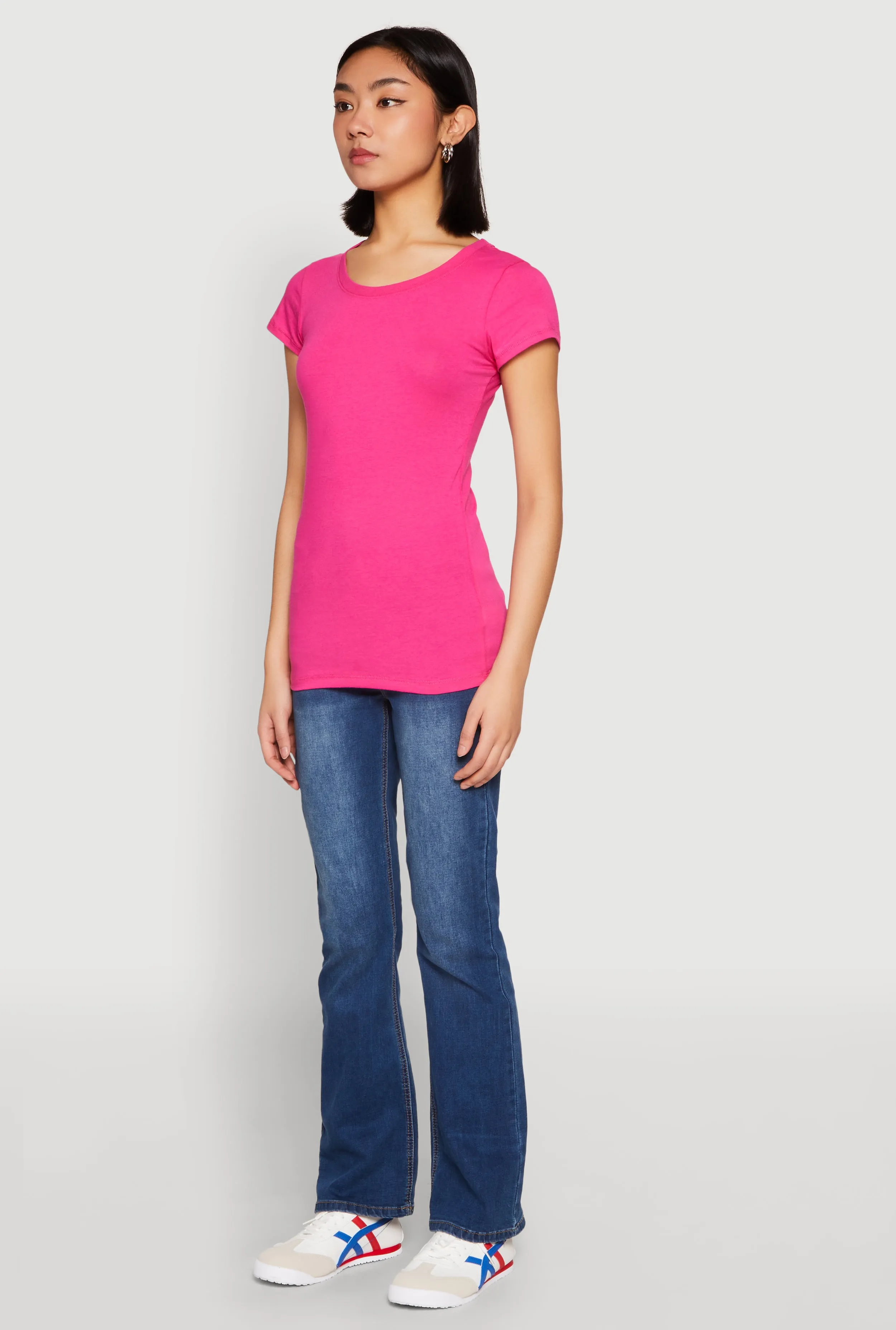Short Sleeve Scoop Neck Tee sold by Rainbow product image thumbnail 5