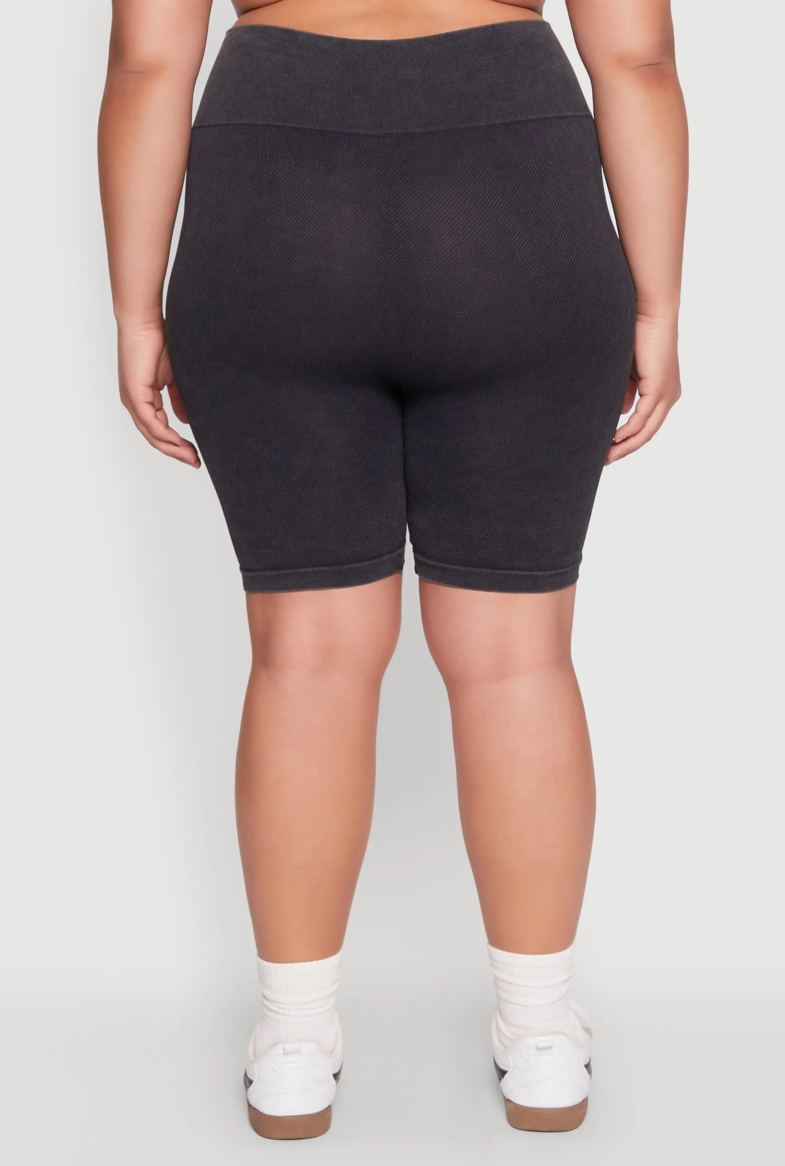 Plus Size Mineral Wash Biker Shorts sold by Rainbow product image thumbnail 5