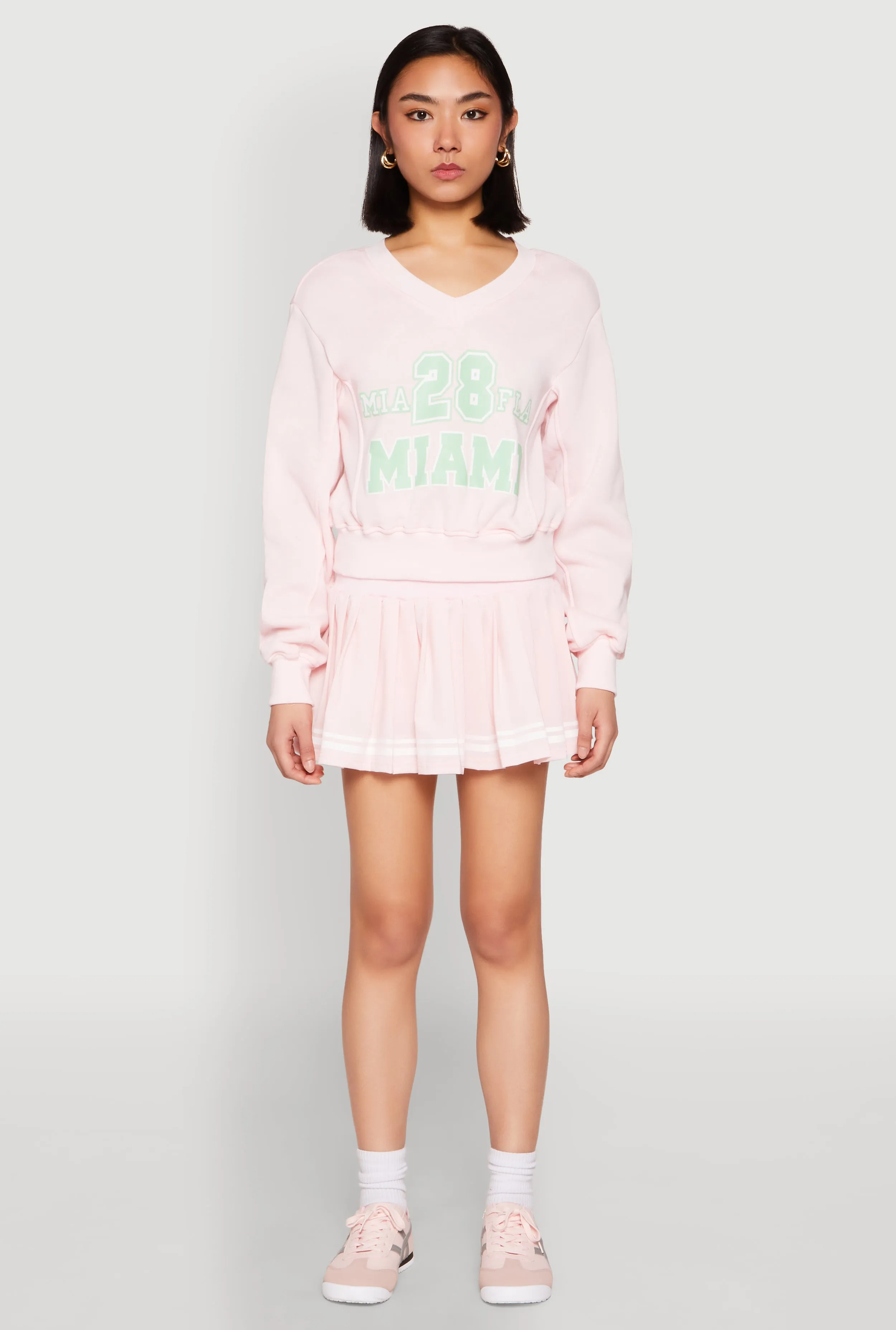 High Waisted Varsity Stripe Skort sold by Rainbow