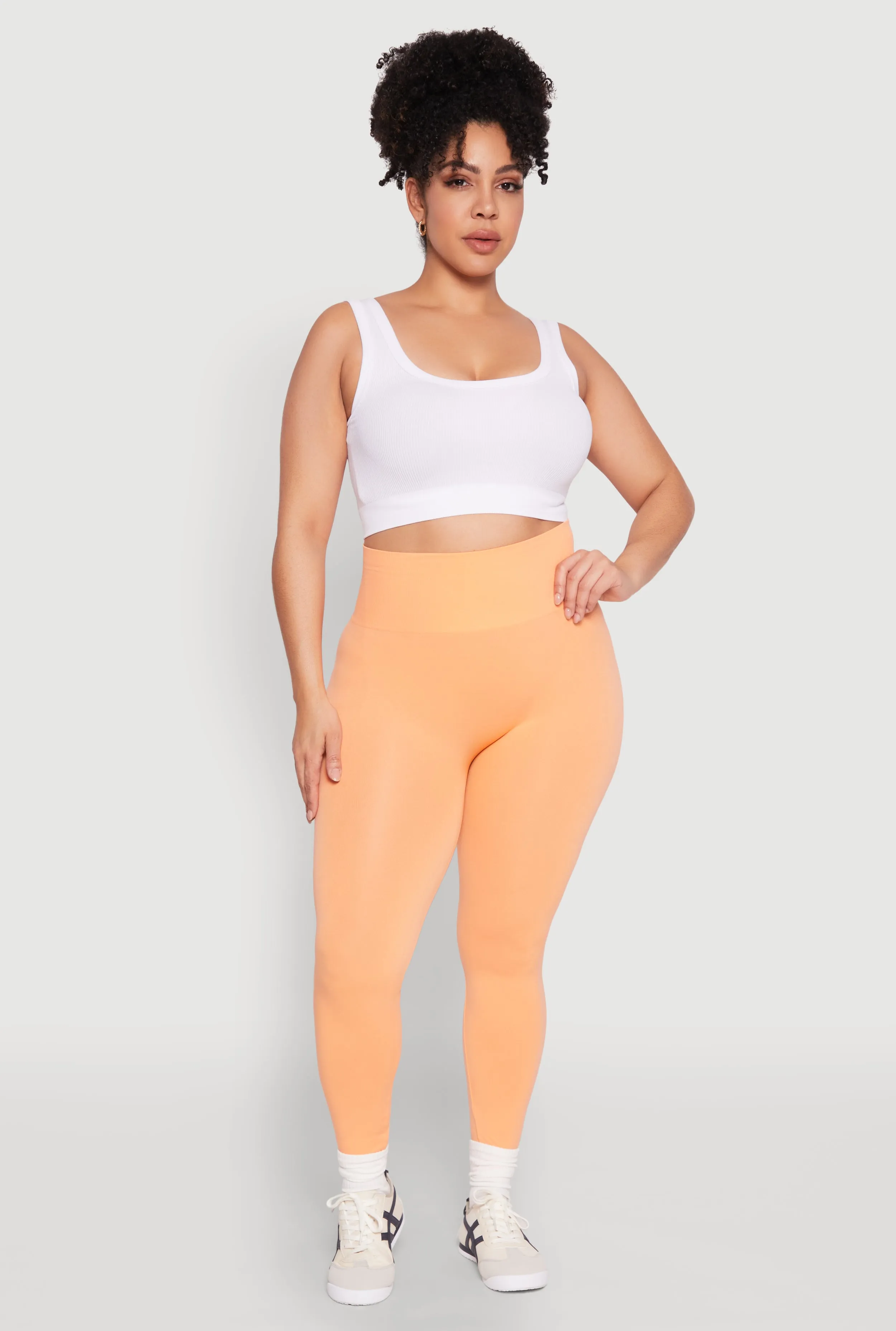 Plus Size High Waisted Seamless Leggings sold by Rainbow product image thumbnail 2