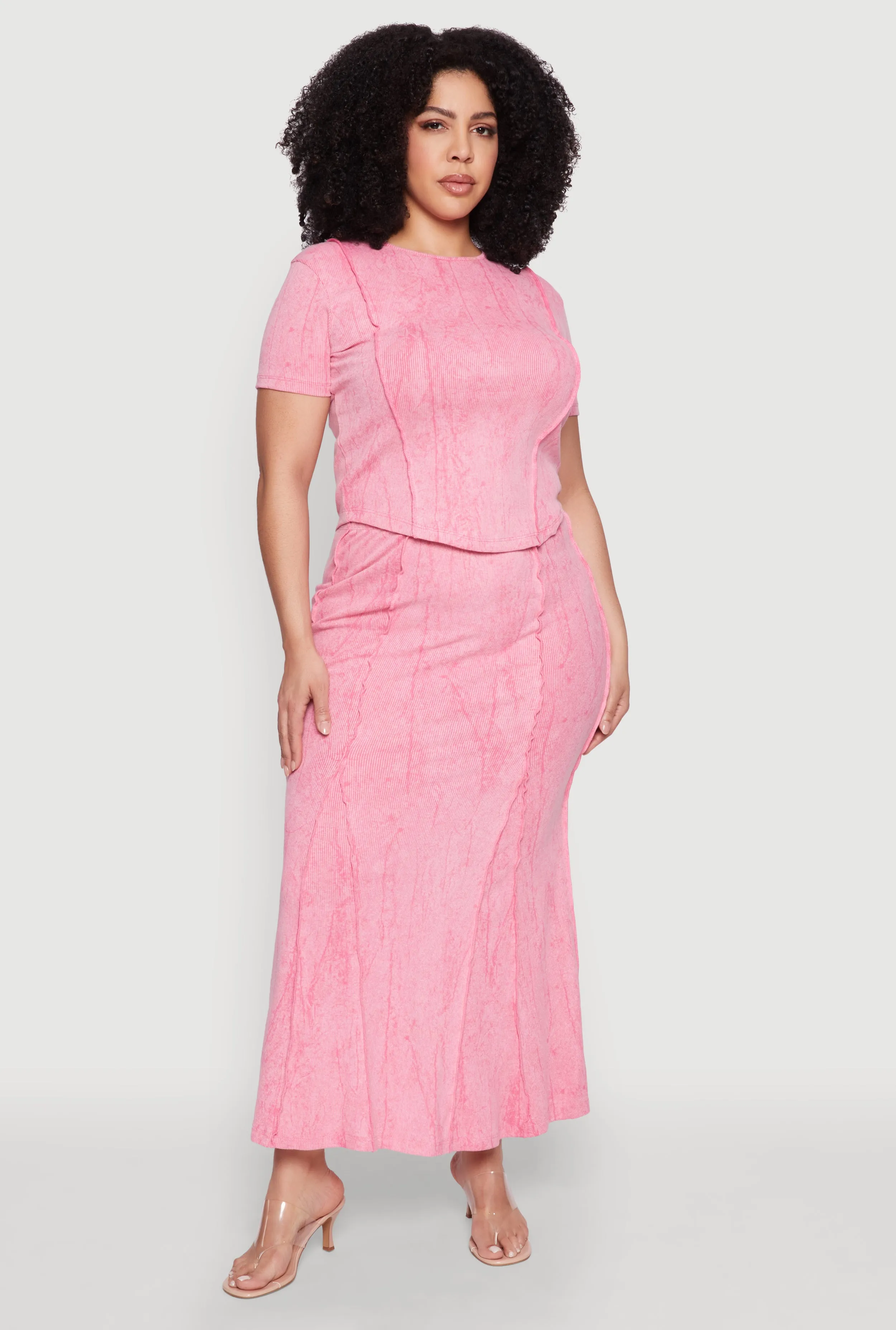 Plus Size Mineral Wash Mermaid Skirt sold by Rainbow product image thumbnail 2