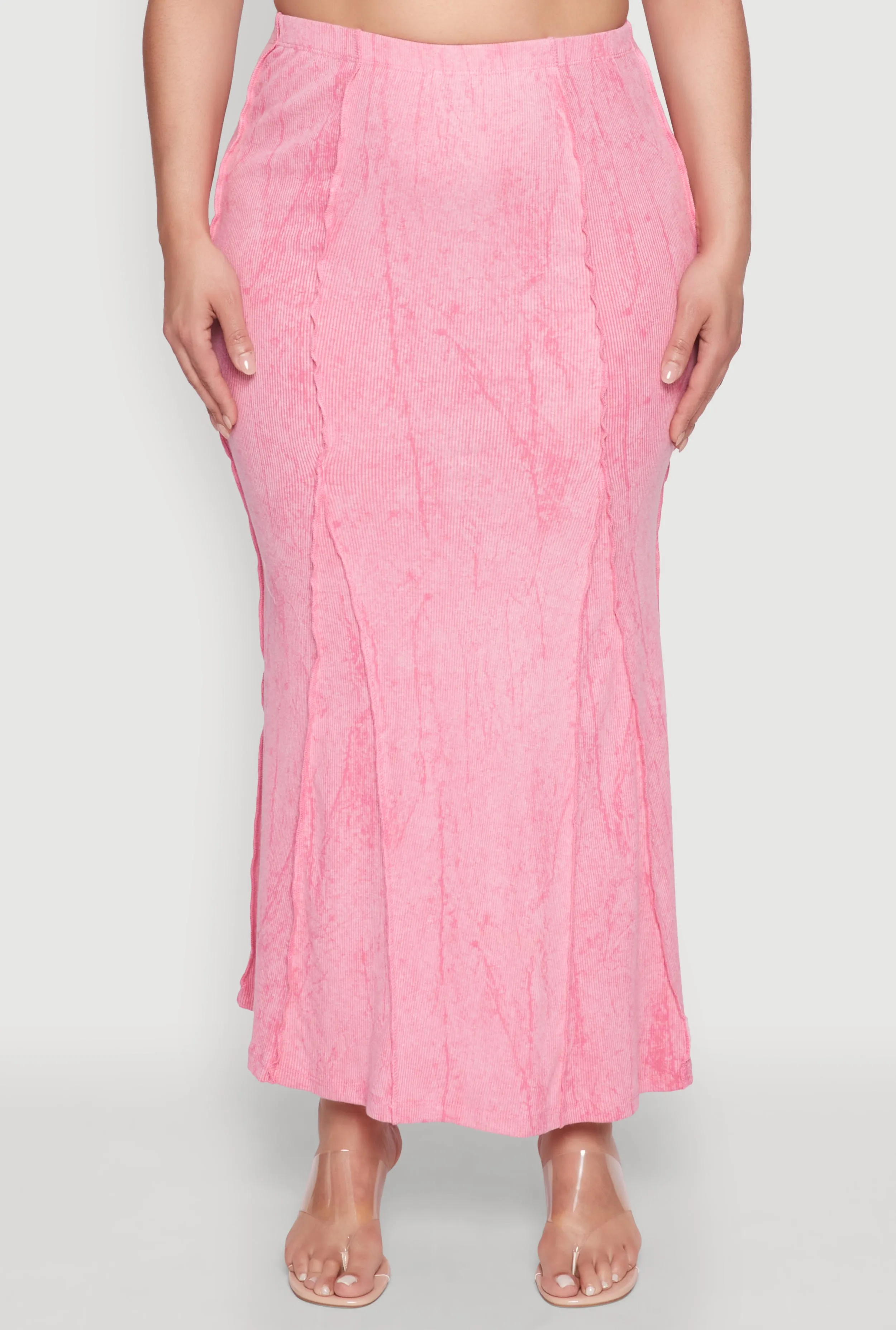 Plus Size Mineral Wash Mermaid Skirt sold by Rainbow product image thumbnail 3