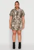 Plus Size Hunter Camo Print Short Sleeve Cropped Jacket sold by Rainbow