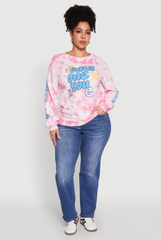 Plus Size Mineral Wash Only One You Graphic Sweatshirt sold by Rainbow