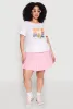 Plus Size Rib Knit No New Friends Graphic Tee sold by Rainbow